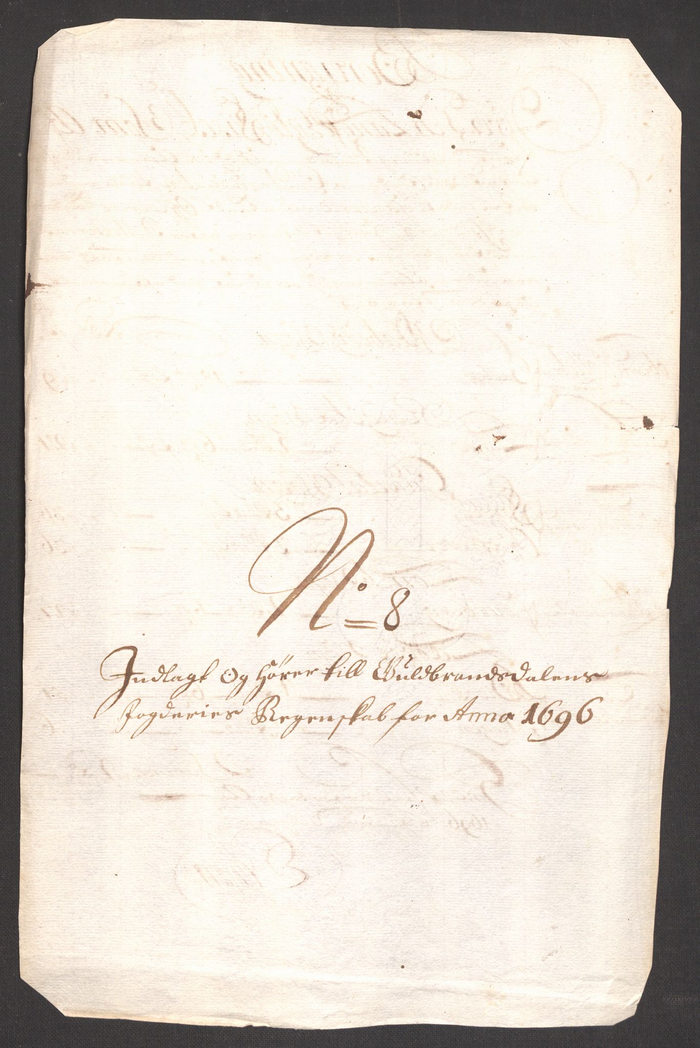 Rentekammeret inntil 1814, Reviderte regnskaper, Fogderegnskap, RA/EA-4092/R17/L1170: Fogderegnskap Gudbrandsdal, 1696-1697, p. 95