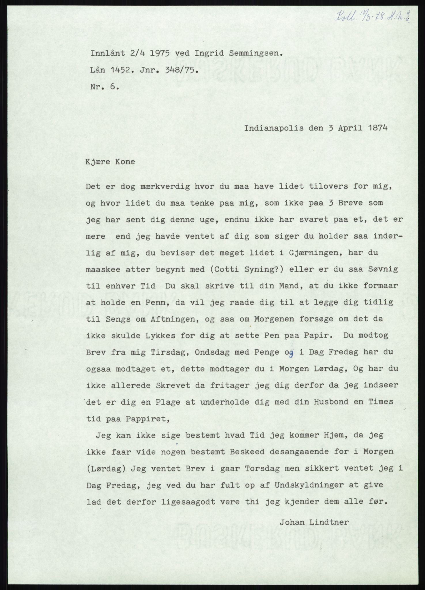 Samlinger til kildeutgivelse, Amerikabrevene, AV/RA-EA-4057/F/L0008: Innlån fra Hedmark: Gamkind - Semmingsen, 1838-1914, p. 135