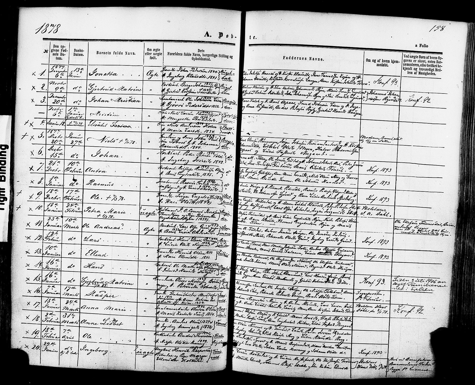 Ministerialprotokoller, klokkerbøker og fødselsregistre - Sør-Trøndelag, SAT/A-1456/681/L0932: Parish register (official) no. 681A10, 1860-1878, p. 158