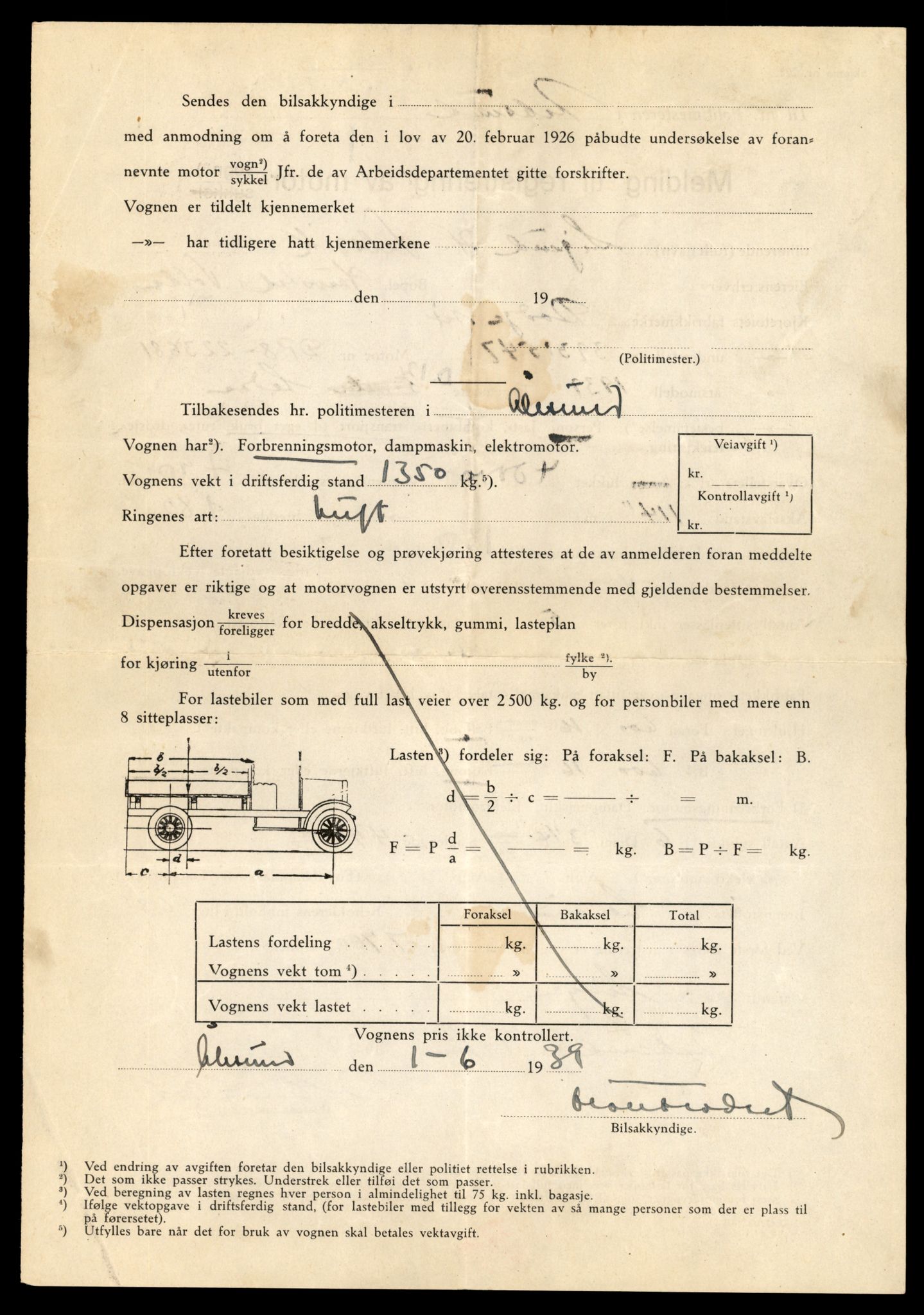 Møre og Romsdal vegkontor - Ålesund trafikkstasjon, AV/SAT-A-4099/F/Fe/L0003: Registreringskort for kjøretøy T 232 - T 340, 1927-1998, p. 1888