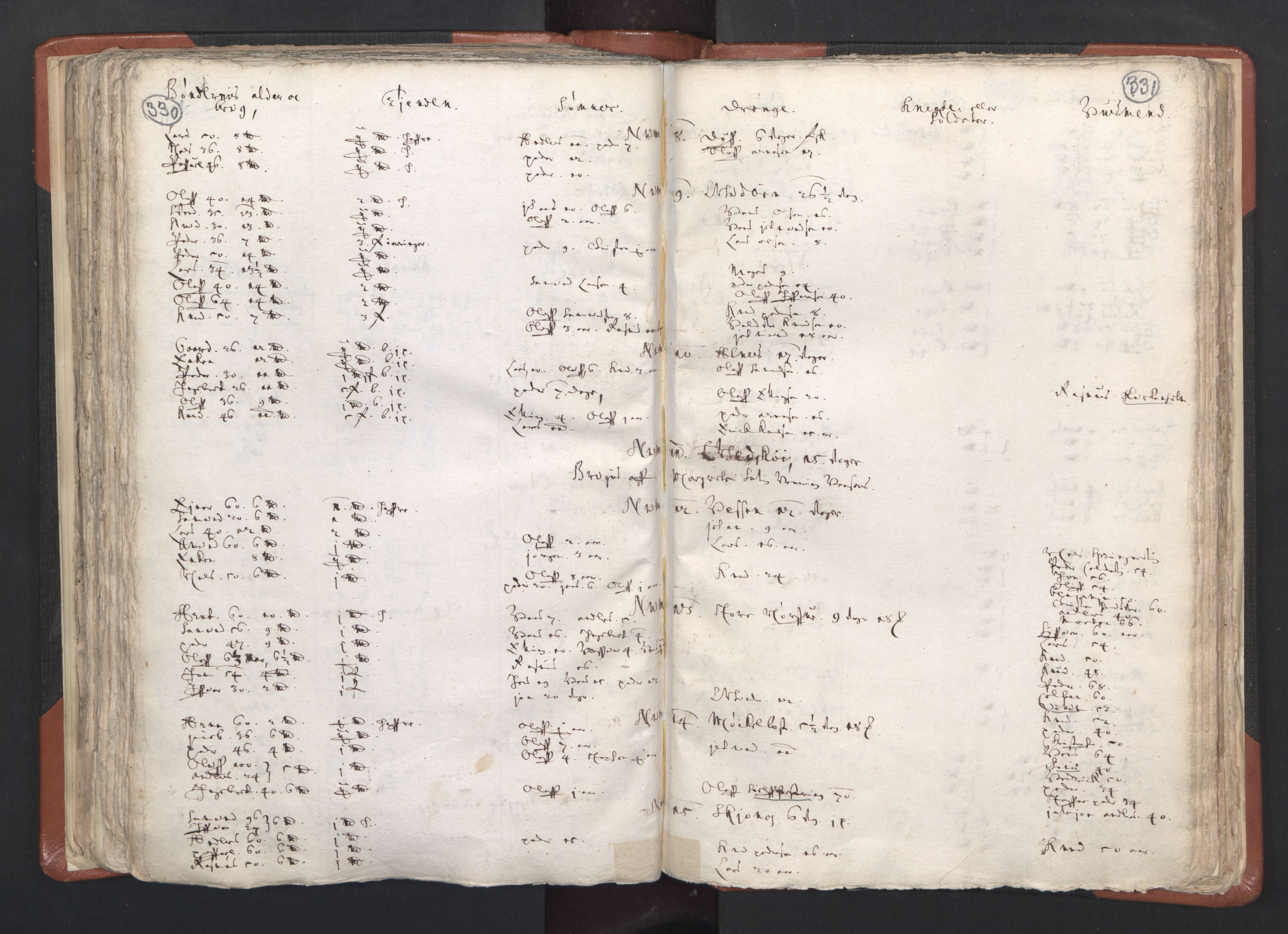 RA, Vicar's Census 1664-1666, no. 26: Sunnmøre deanery, 1664-1666, p. 330-331