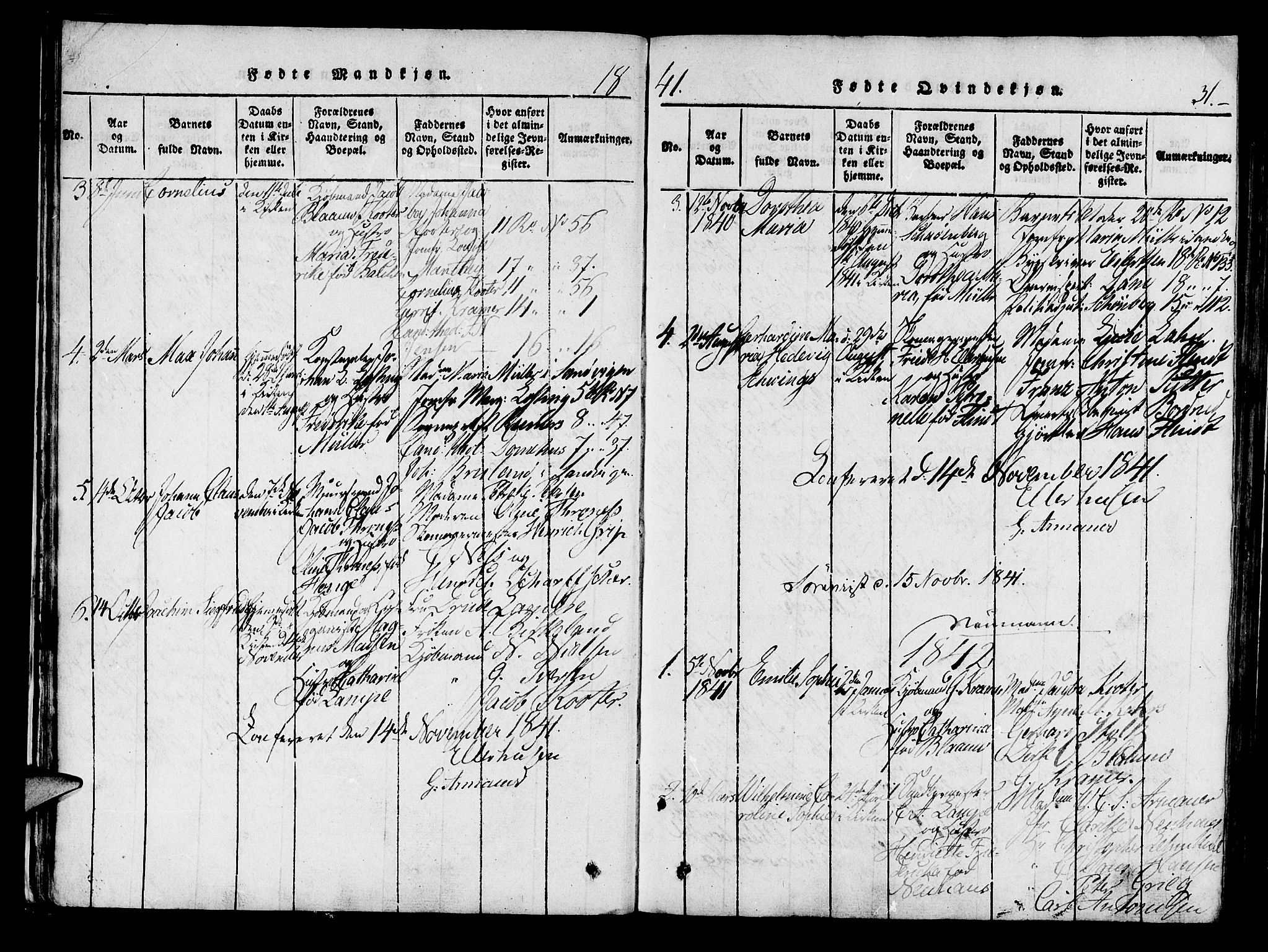 Mariakirken Sokneprestembete, SAB/A-76901/H/Haa/L0005: Parish register (official) no. A 5, 1815-1845, p. 31