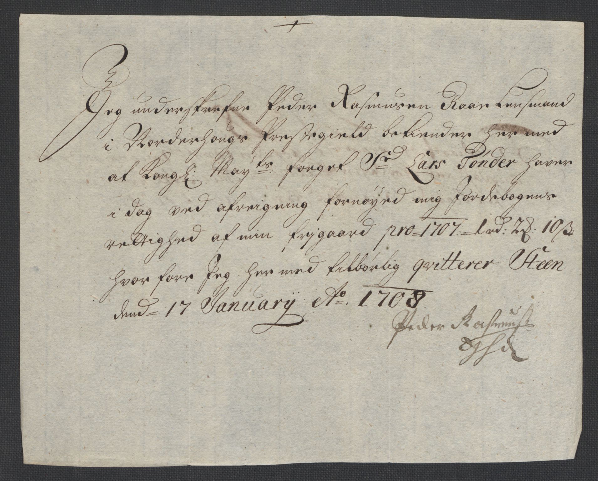 Rentekammeret inntil 1814, Reviderte regnskaper, Fogderegnskap, RA/EA-4092/R22/L1466: Fogderegnskap Ringerike, Hallingdal og Buskerud, 1707, p. 264