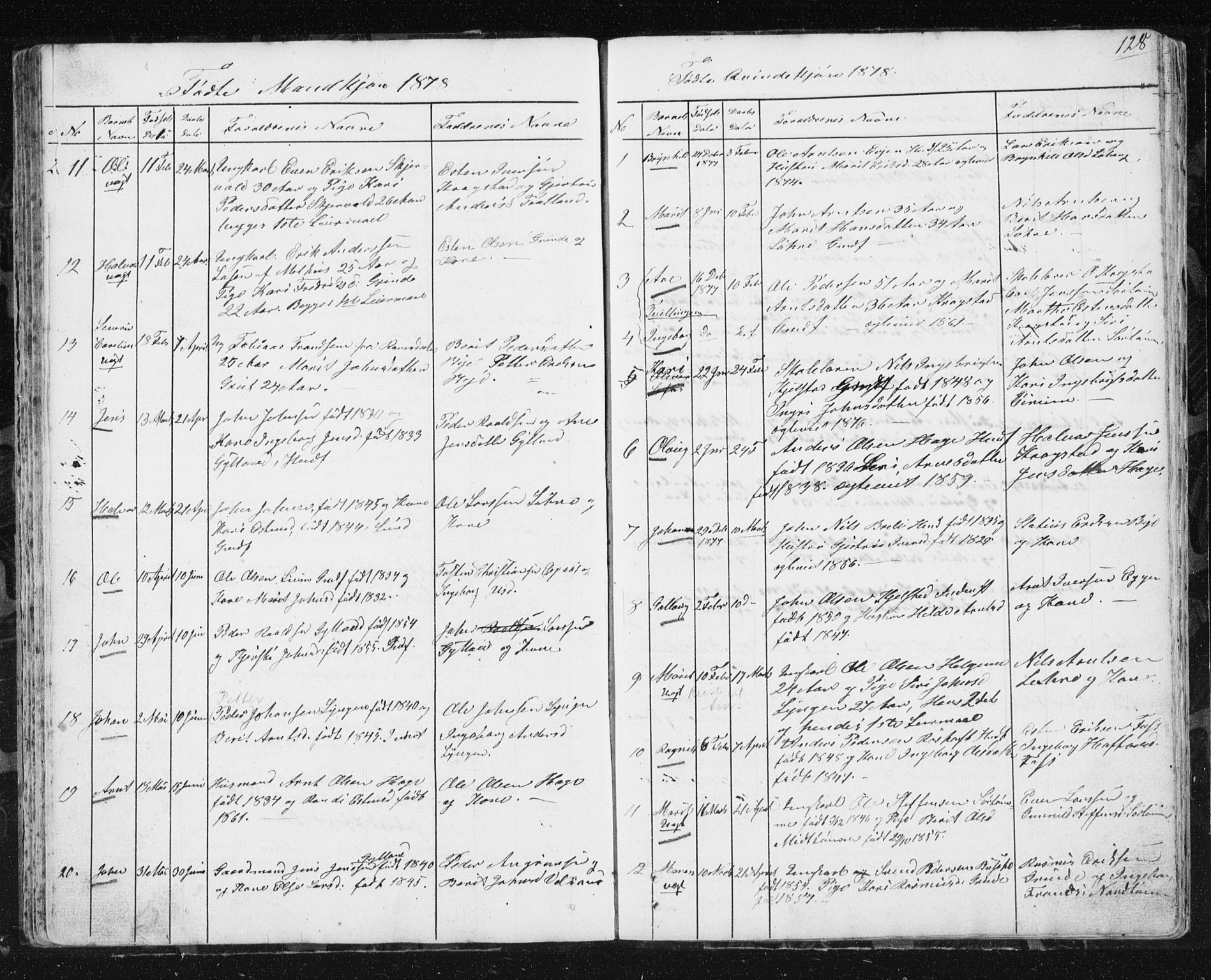 Ministerialprotokoller, klokkerbøker og fødselsregistre - Sør-Trøndelag, SAT/A-1456/692/L1110: Parish register (copy) no. 692C05, 1849-1889, p. 128