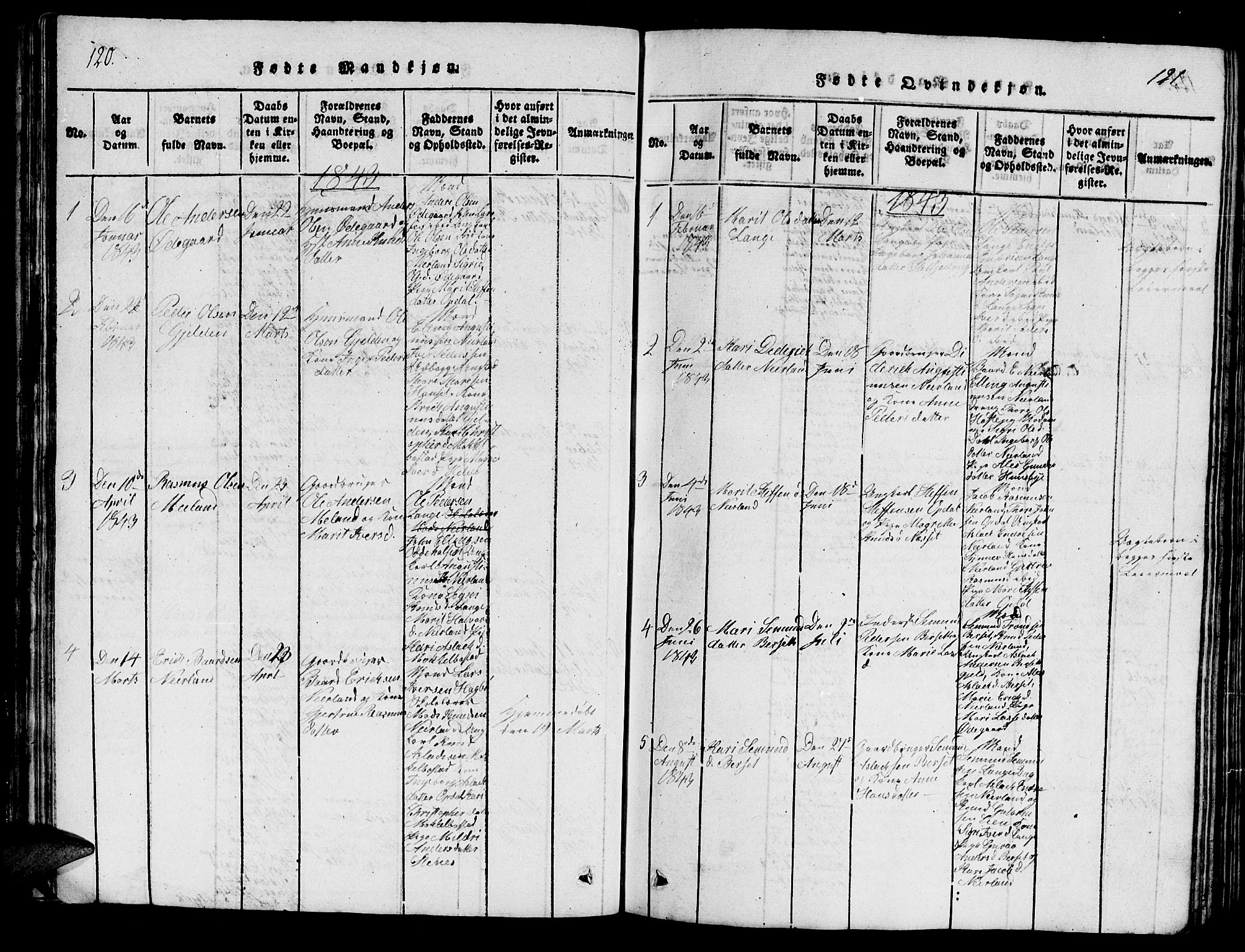 Ministerialprotokoller, klokkerbøker og fødselsregistre - Møre og Romsdal, SAT/A-1454/554/L0644: Parish register (copy) no. 554C01, 1818-1851, p. 120-121