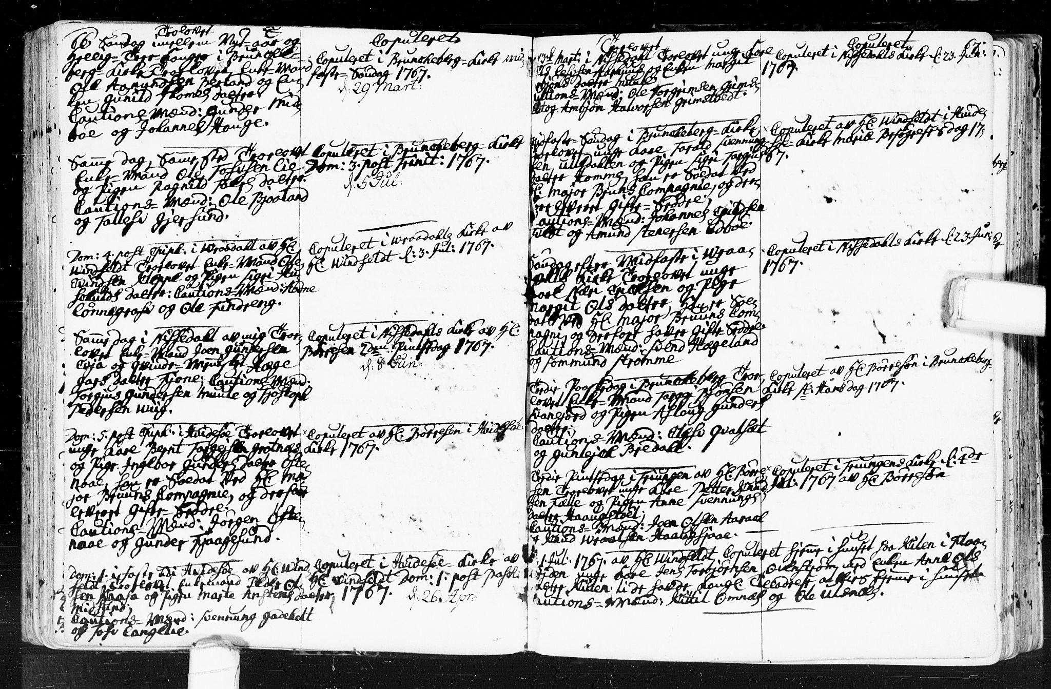 Kviteseid kirkebøker, SAKO/A-276/F/Fa/L0001: Parish register (official) no. I 1, 1754-1773, p. 66-67