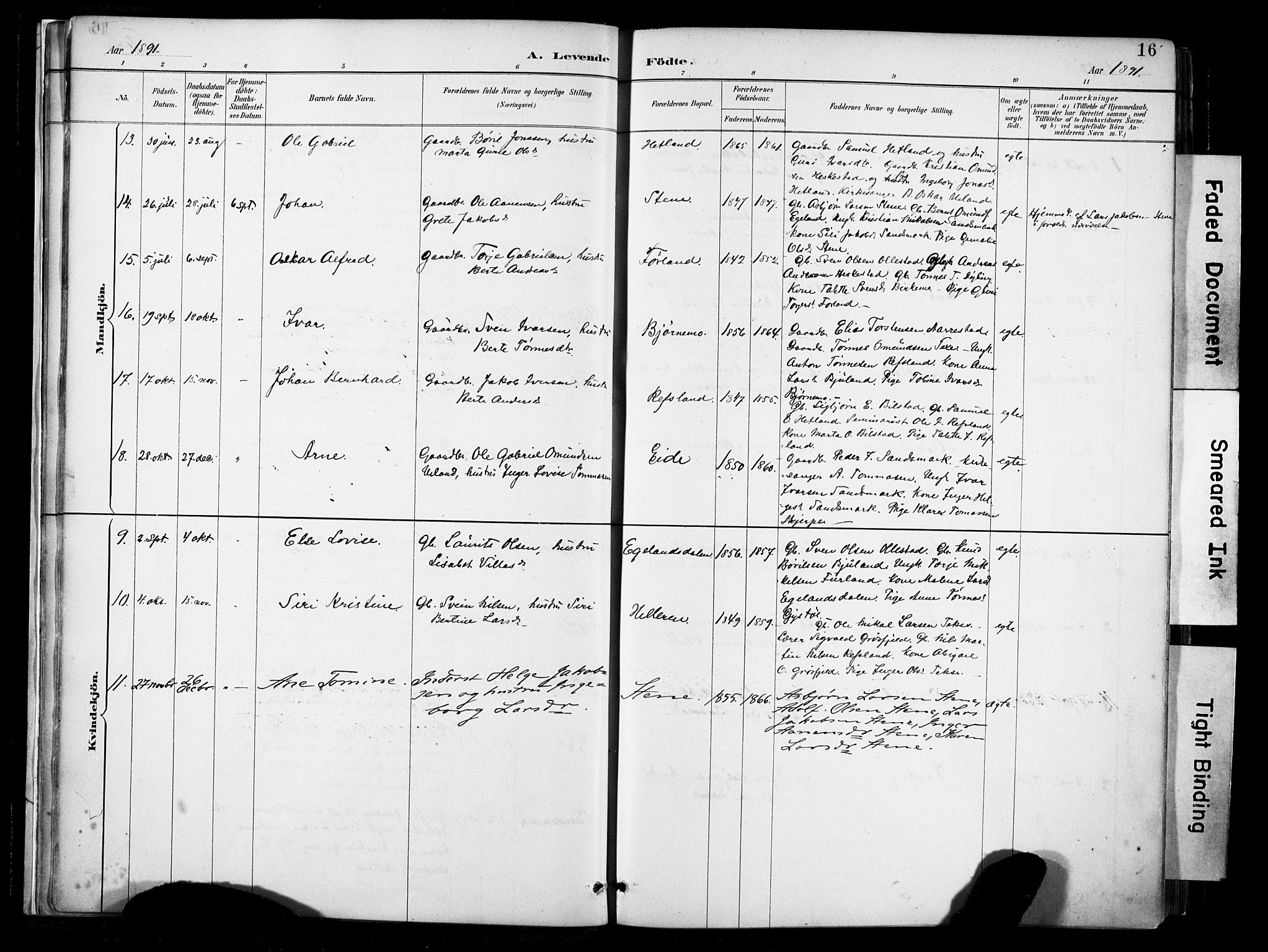 Lund sokneprestkontor, AV/SAST-A-101809/S06/L0012: Parish register (official) no. A 11, 1887-1921, p. 16