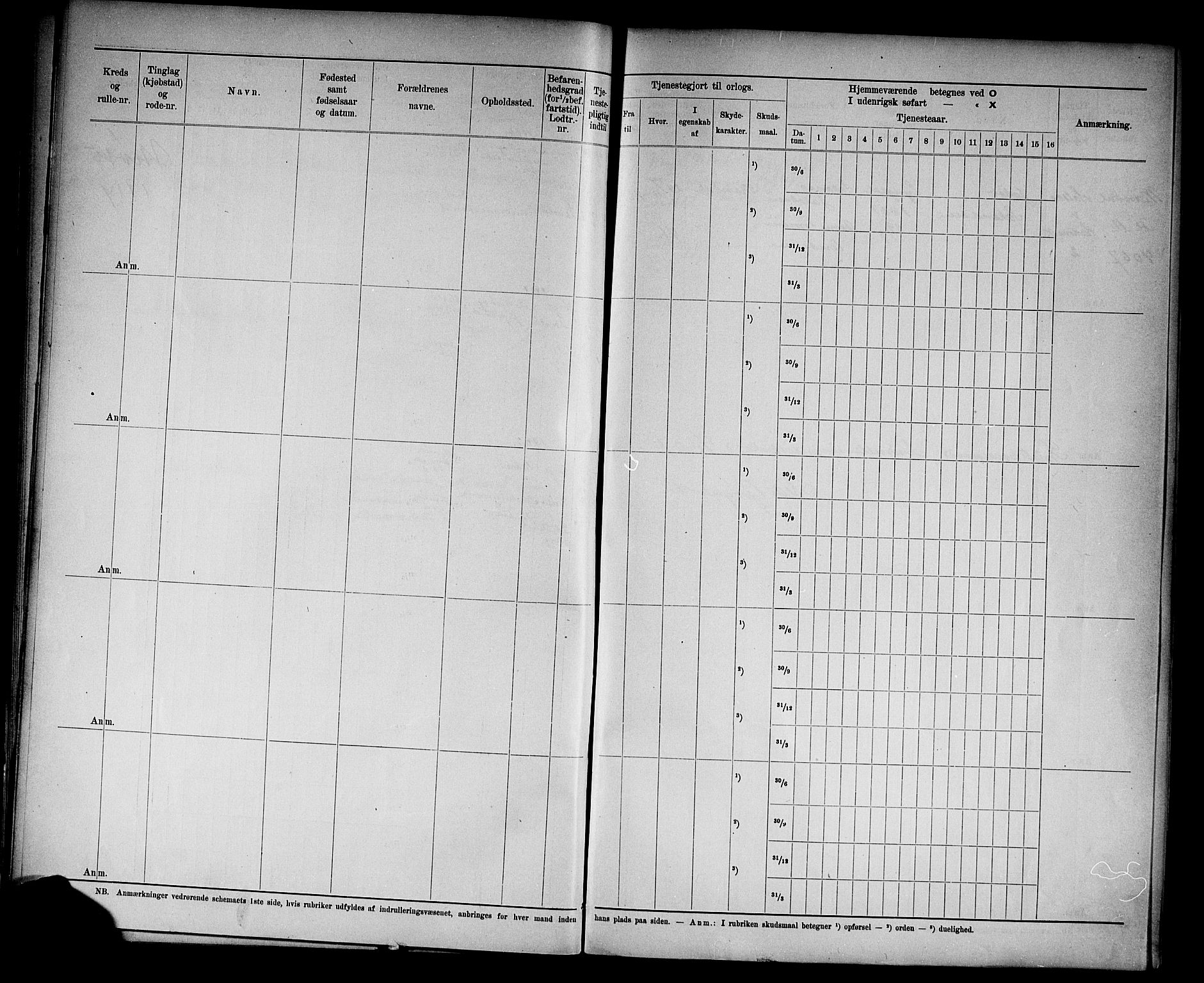 Kristiansand mønstringskrets, AV/SAK-2031-0015/F/Fd/L0008: Rulle sjøvernepliktige, C-8, 1906, p. 30