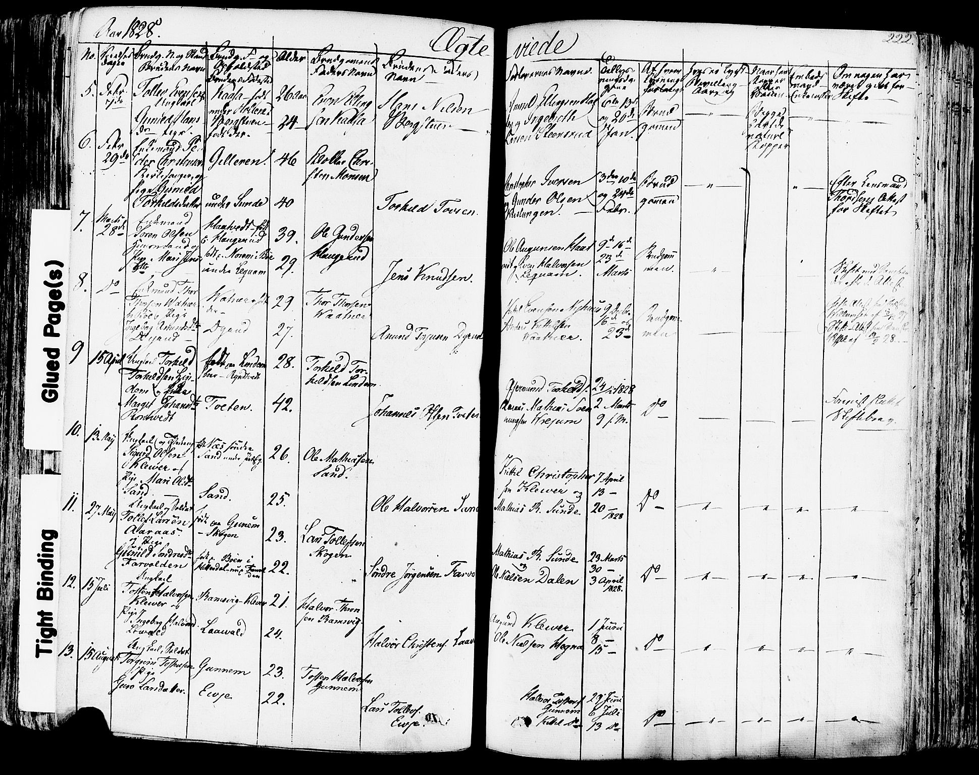 Sauherad kirkebøker, SAKO/A-298/F/Fa/L0006: Parish register (official) no. I 6, 1827-1850, p. 222