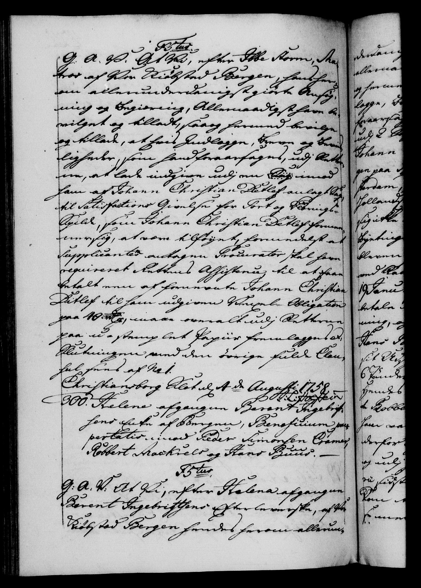 Danske Kanselli 1572-1799, RA/EA-3023/F/Fc/Fca/Fcaa/L0040: Norske registre, 1757-1759, p. 424b