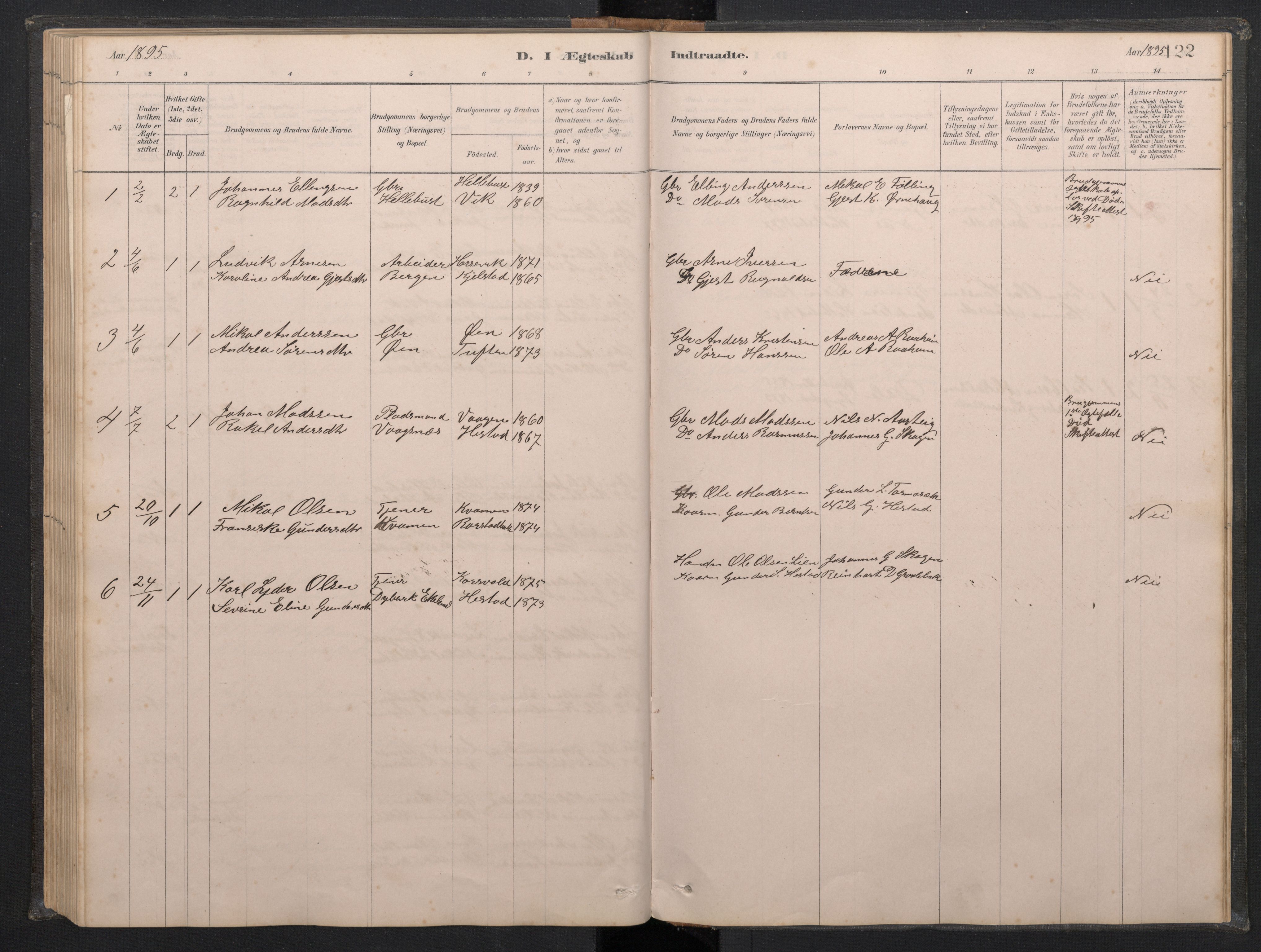 Gaular sokneprestembete, SAB/A-80001/H/Hab: Parish register (copy) no. C 3, 1878-1897, p. 121b-122a