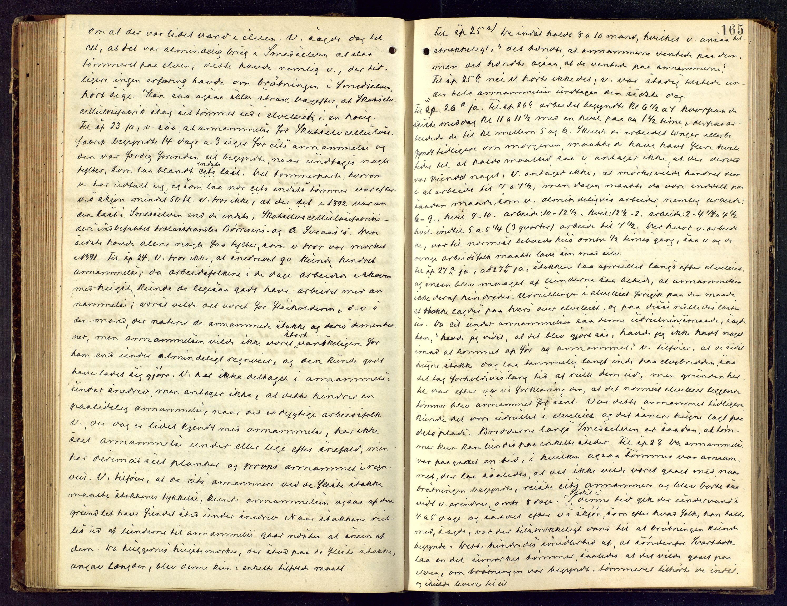 Eiker, Modum og Sigdal sorenskriveri, SAKO/A-123/F/Fc/L0023: Ekstrarettsprotokoll - sorenskriveriet, 1890-1896, p. 165