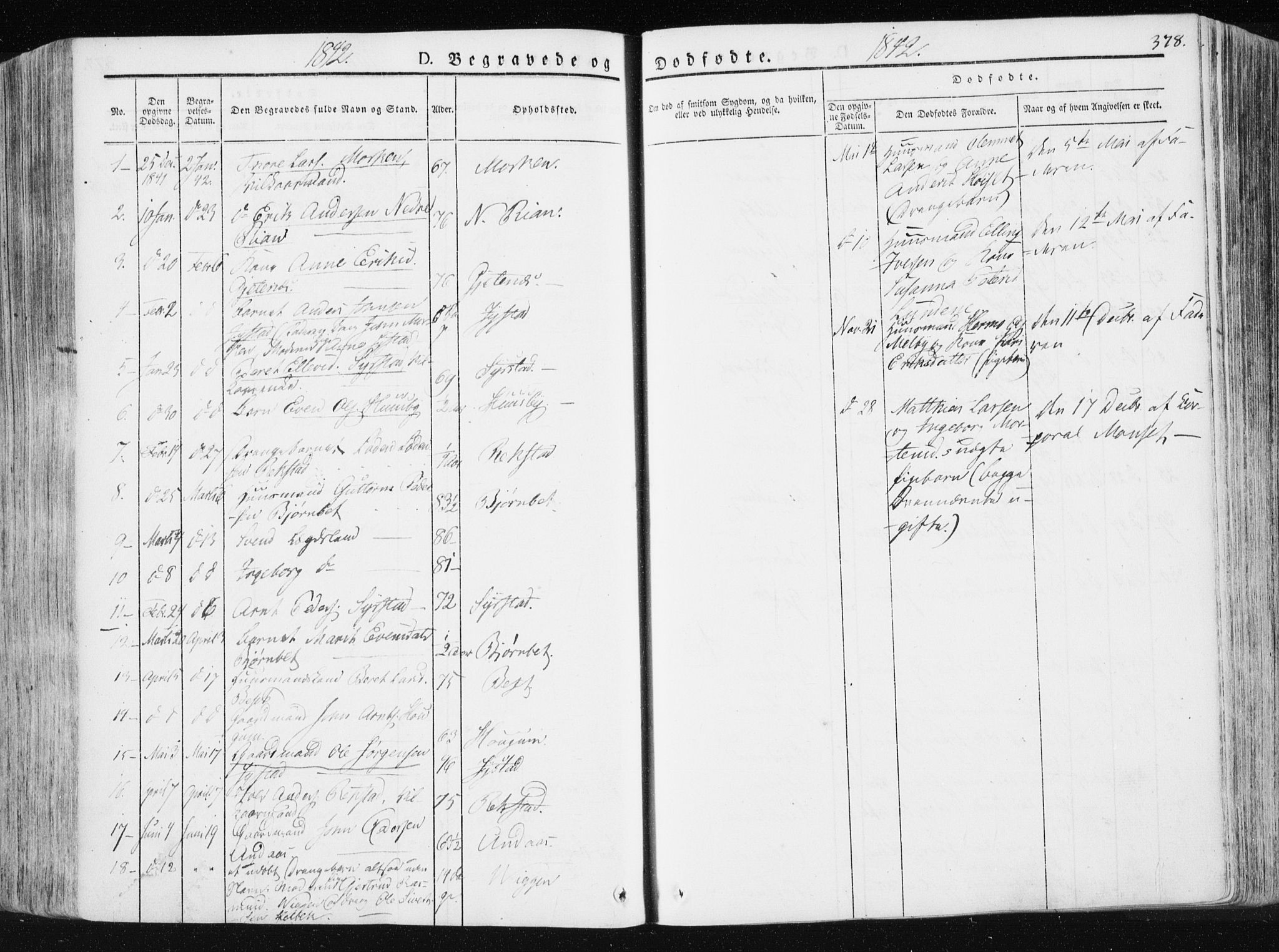 Ministerialprotokoller, klokkerbøker og fødselsregistre - Sør-Trøndelag, SAT/A-1456/665/L0771: Parish register (official) no. 665A06, 1830-1856, p. 378