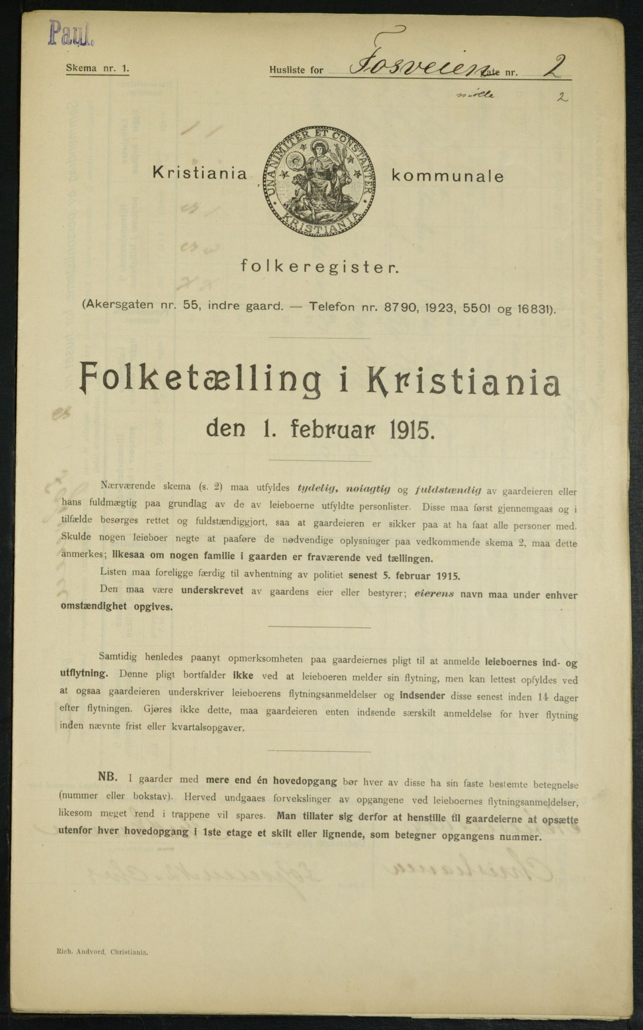 OBA, Municipal Census 1915 for Kristiania, 1915, p. 24228