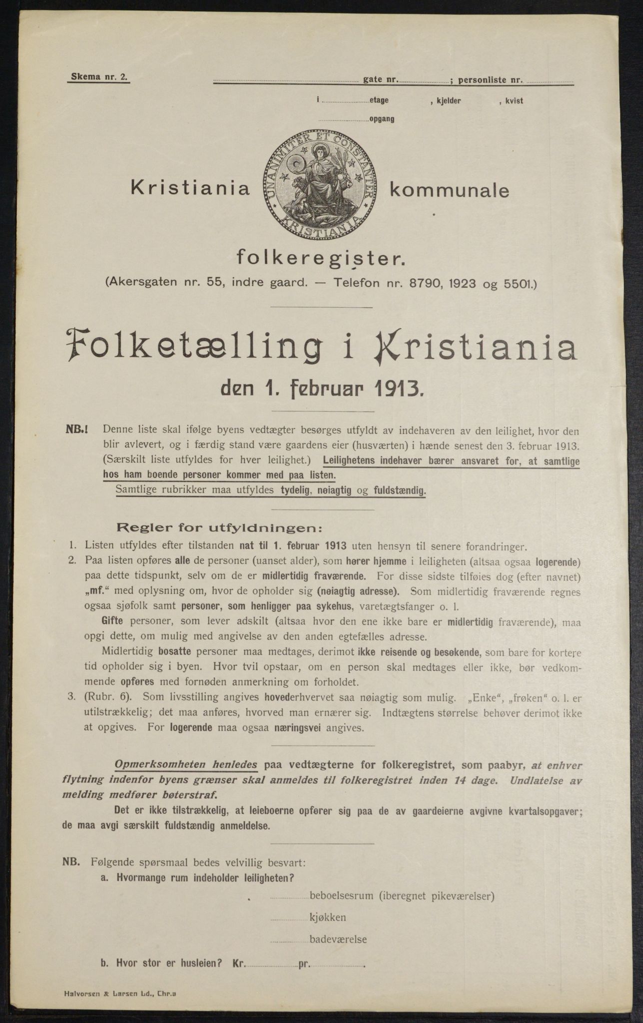 OBA, Municipal Census 1913 for Kristiania, 1913, p. 123331