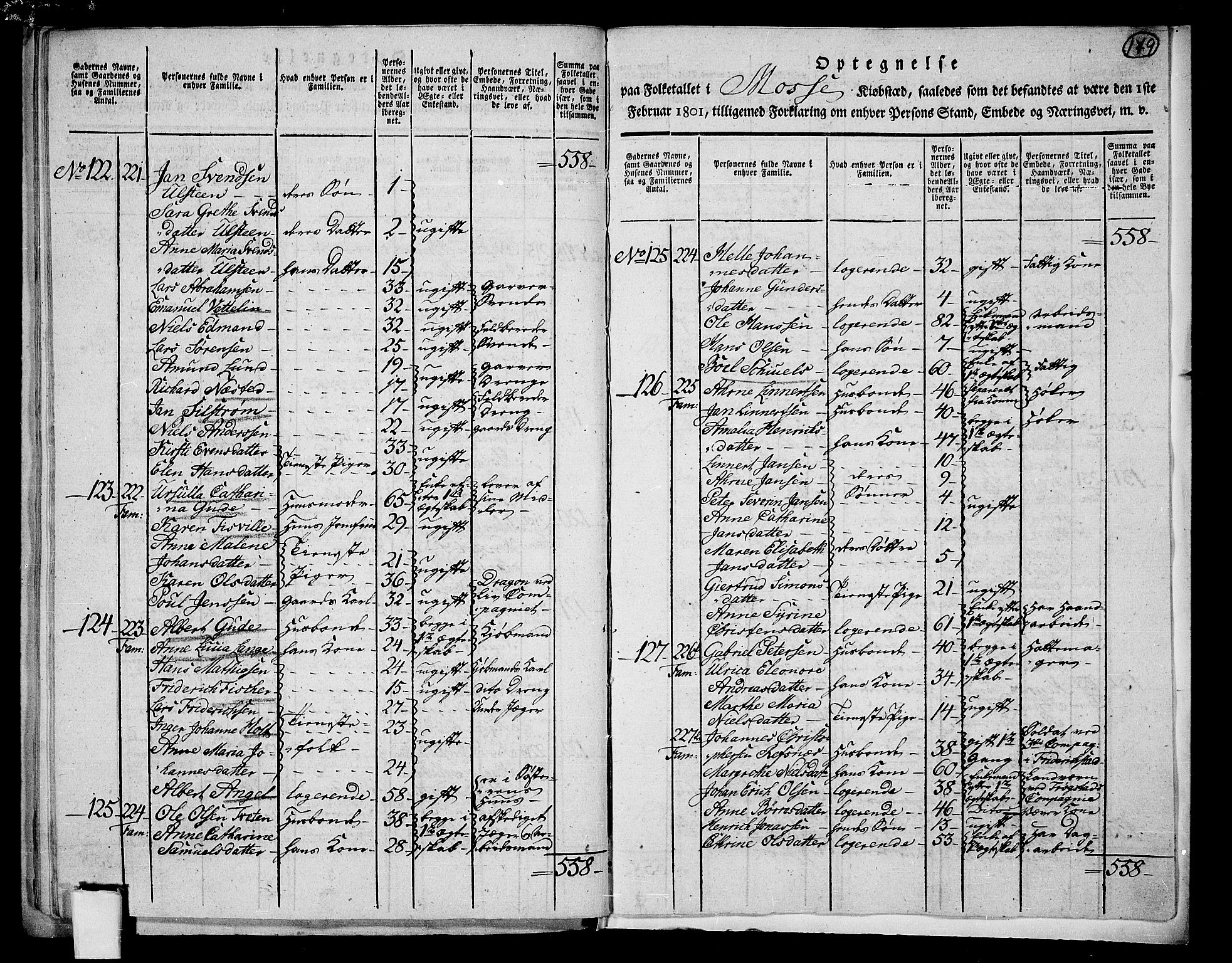RA, 1801 census for 0104P Moss, 1801, p. 178b-179a