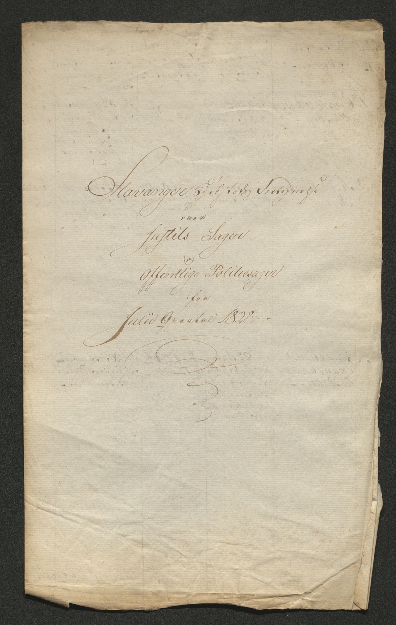 Stavanger byfogd, AV/SAST-A-101408/001/3/31/31A/L0001: Fortegnelse over justis- og  politisaker, 1828-1850