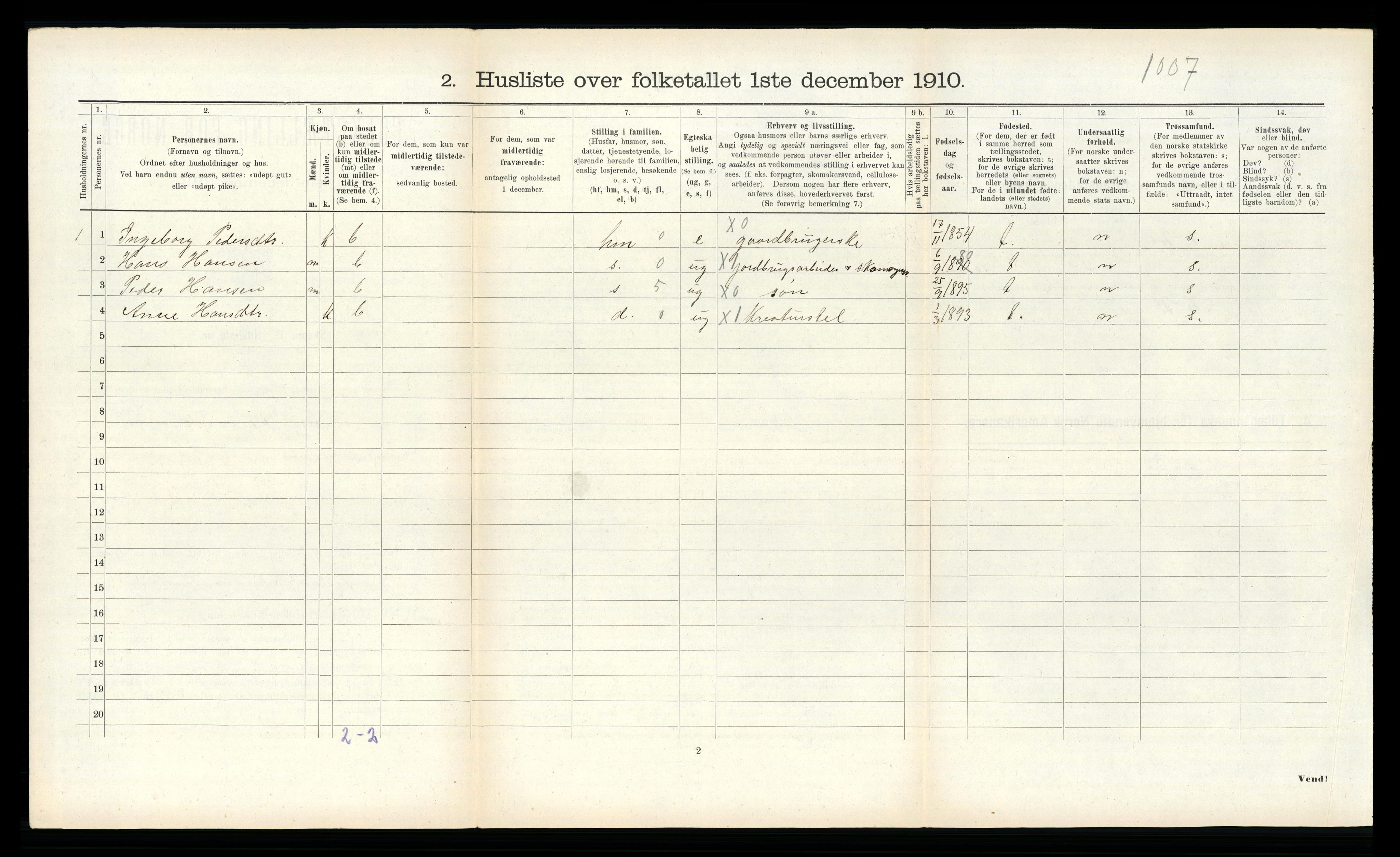 RA, 1910 census for Singsås, 1910, p. 365