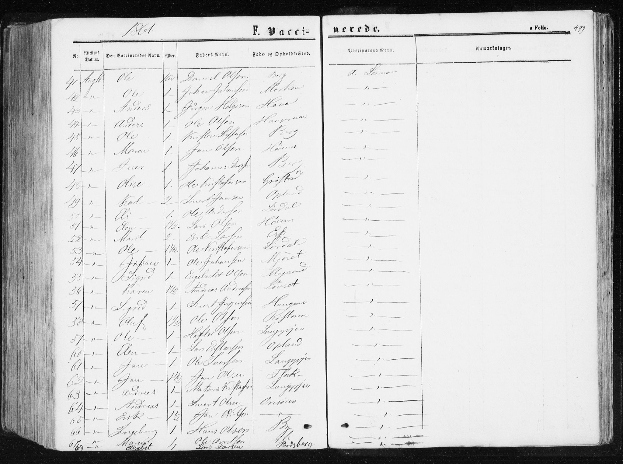 Ministerialprotokoller, klokkerbøker og fødselsregistre - Sør-Trøndelag, AV/SAT-A-1456/612/L0377: Parish register (official) no. 612A09, 1859-1877, p. 499