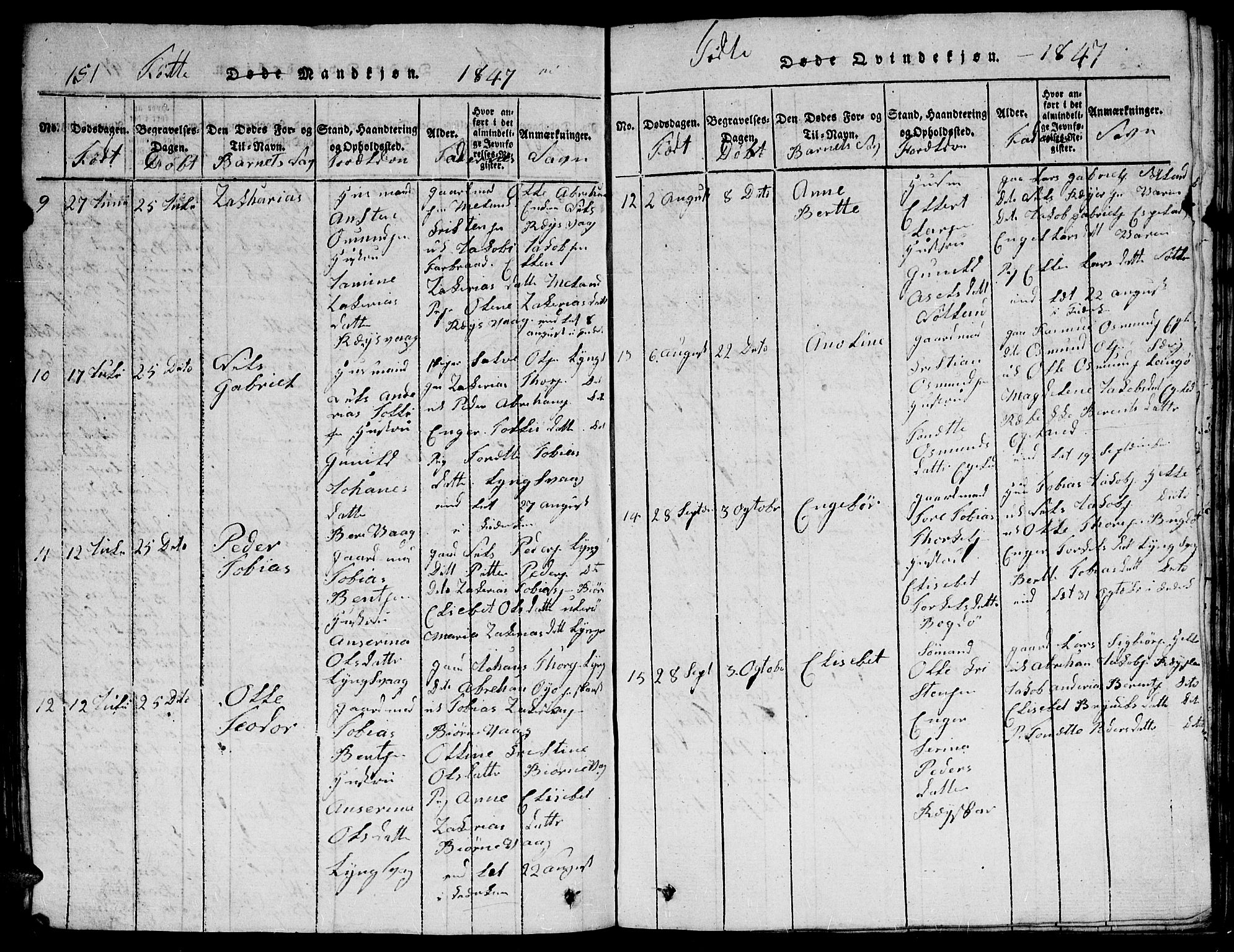 Herad sokneprestkontor, AV/SAK-1111-0018/F/Fb/Fbb/L0001: Parish register (copy) no. B 1, 1815-1852, p. 151