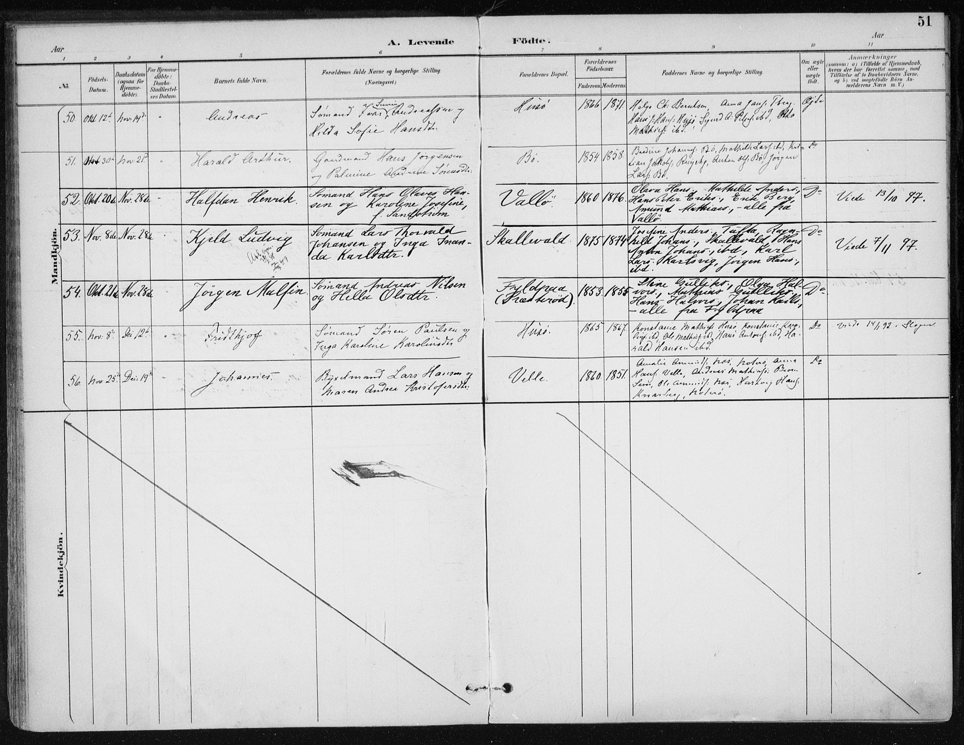 Sem kirkebøker, AV/SAKO-A-5/F/Fb/L0005: Parish register (official) no. II 5, 1892-1904, p. 51