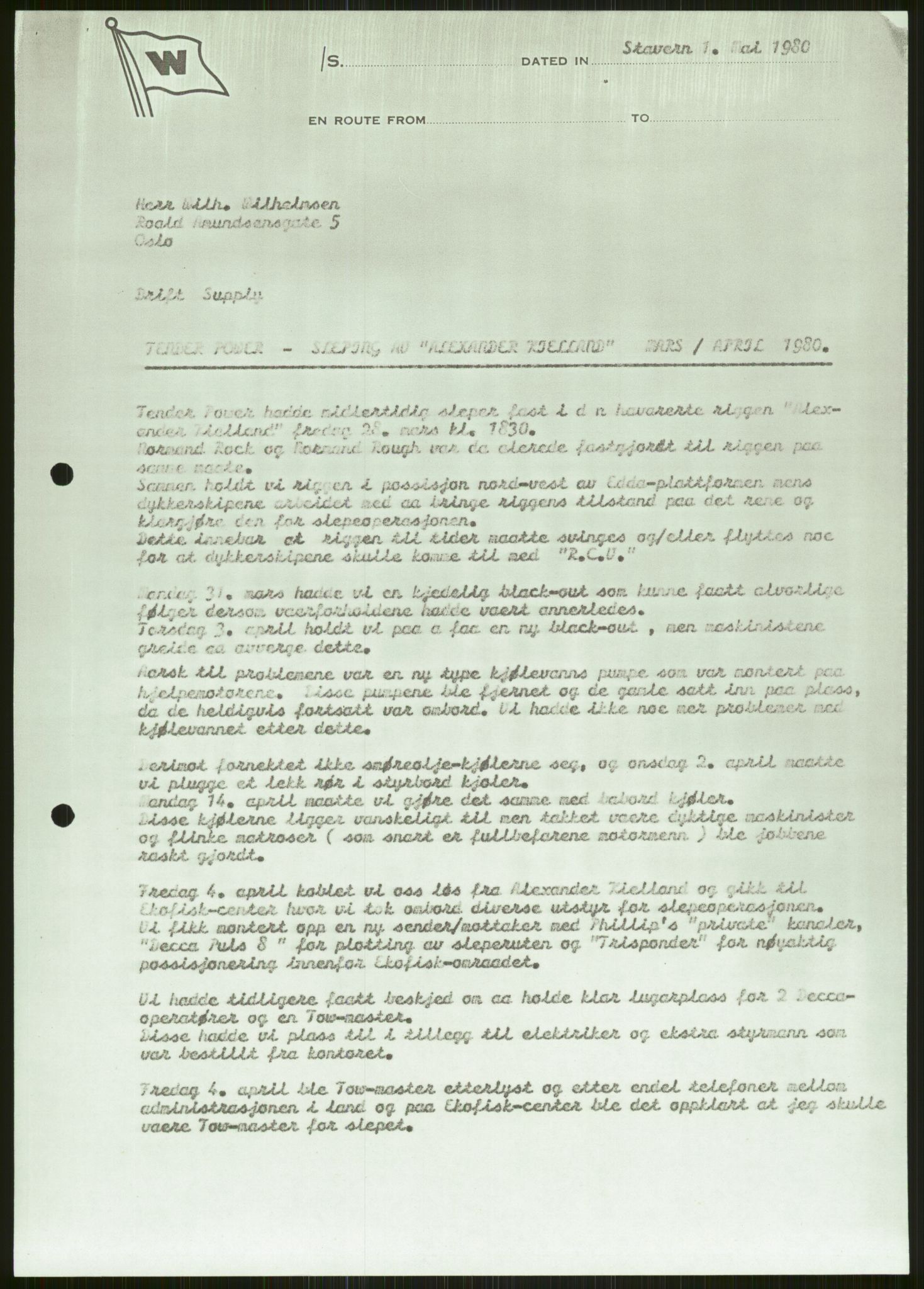 Justisdepartementet, Granskningskommisjonen ved Alexander Kielland-ulykken 27.3.1980, AV/RA-S-1165/D/L0006: A Alexander L. Kielland (Doku.liste + A3-A6, A11-A13, A18-A20-A21, A23, A31 av 31)/Dykkerjournaler, 1980-1981, p. 88