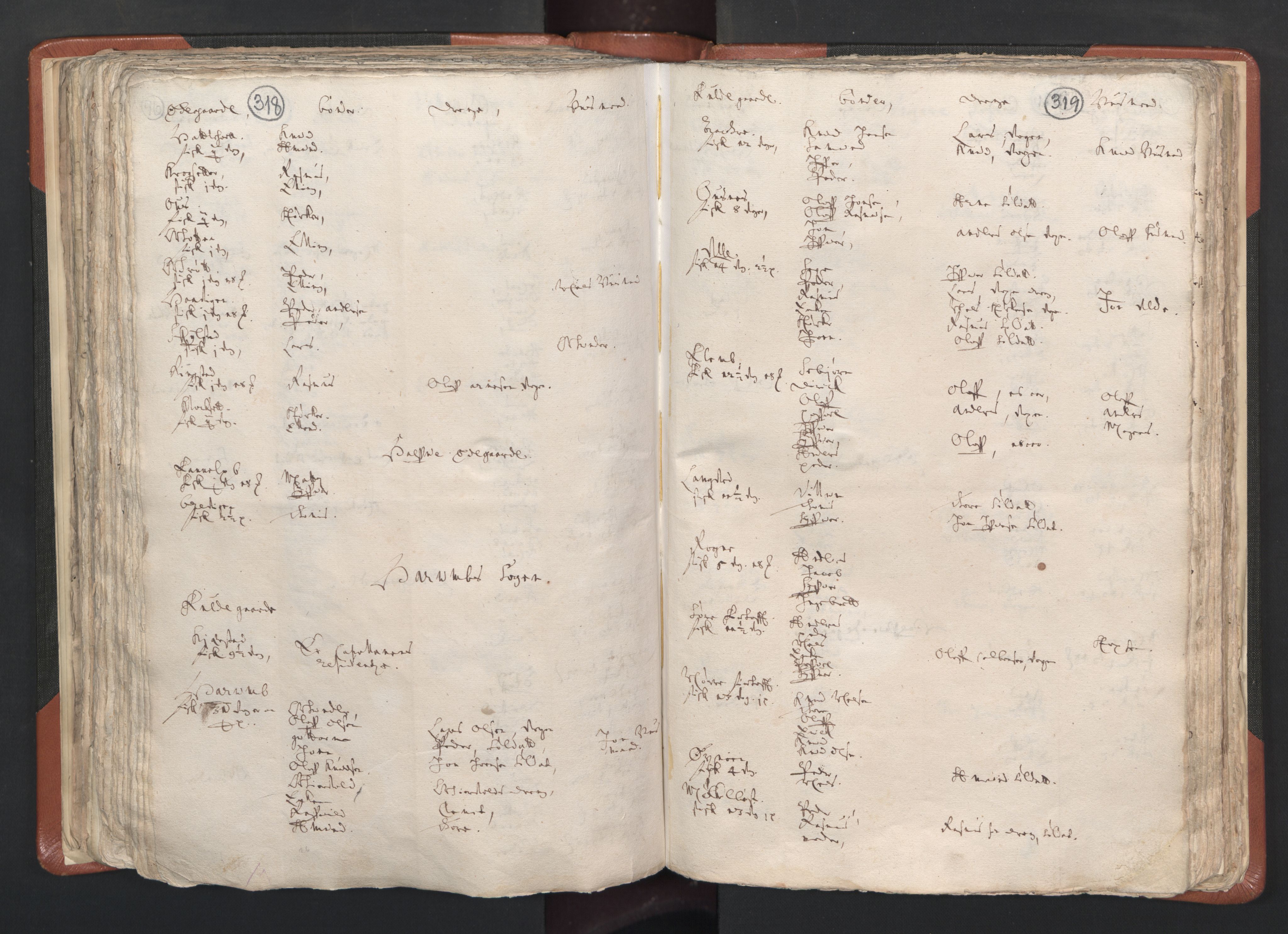 RA, Vicar's Census 1664-1666, no. 26: Sunnmøre deanery, 1664-1666, p. 318-319