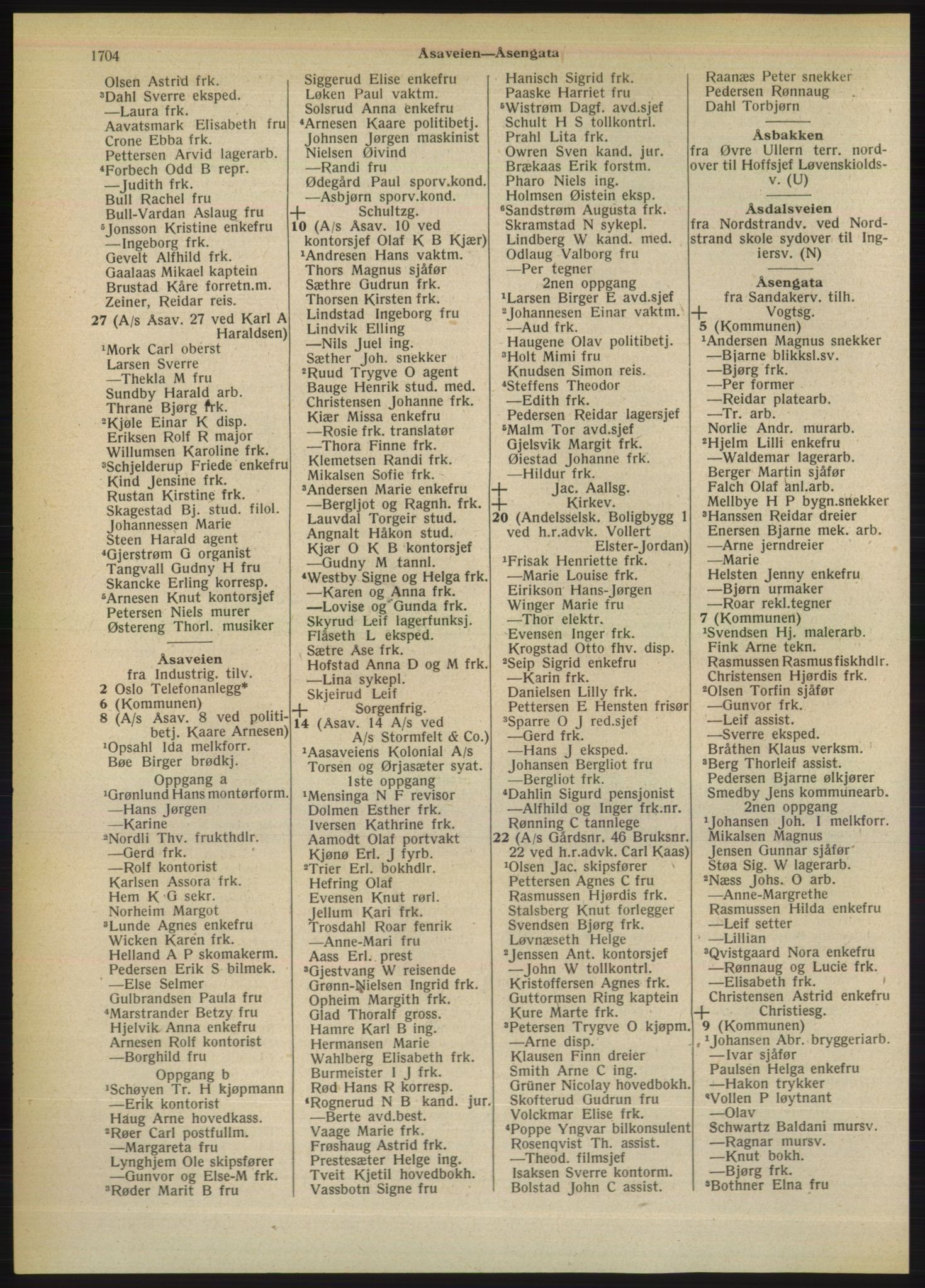 Kristiania/Oslo adressebok, PUBL/-, 1949, p. 1704