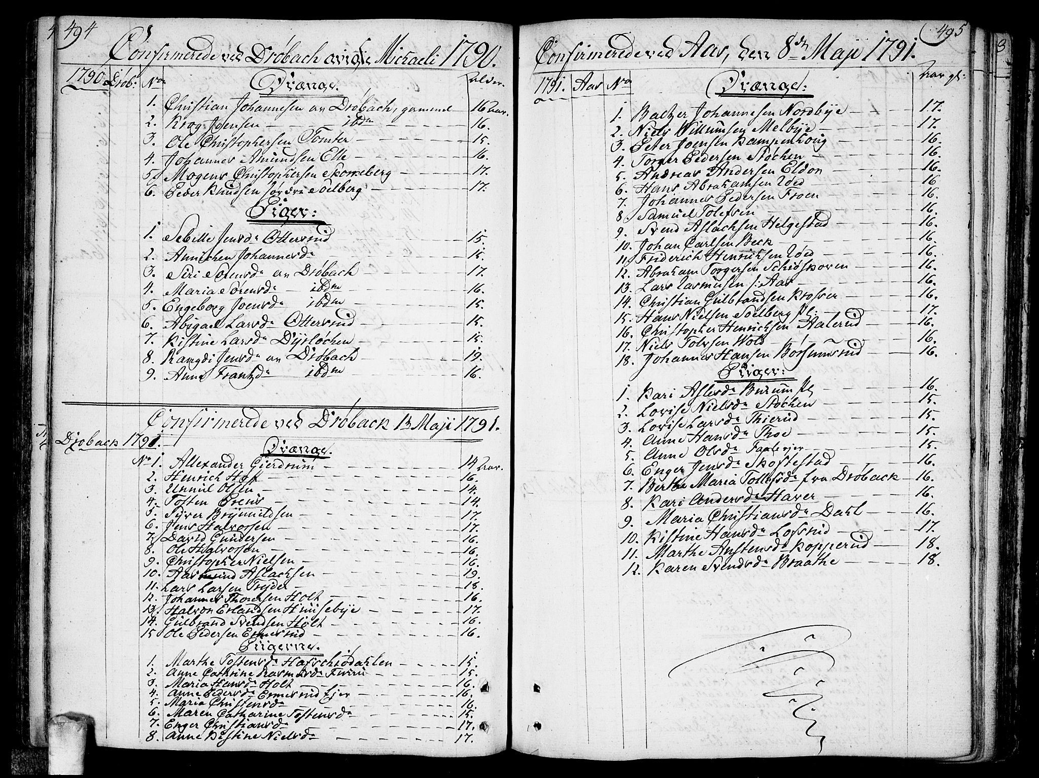 Ås prestekontor Kirkebøker, SAO/A-10894/F/Fa/L0002: Parish register (official) no. I 2, 1778-1813, p. 494-495