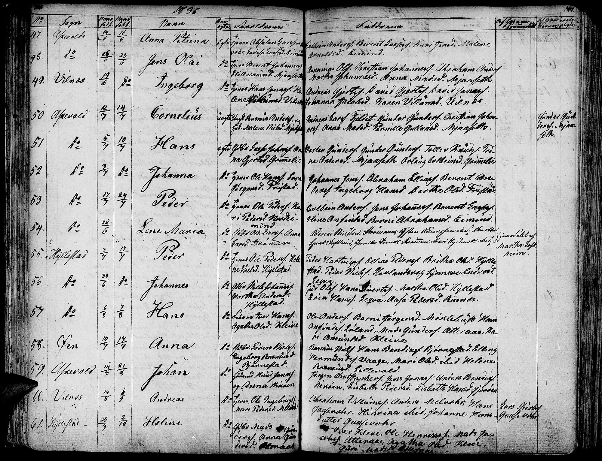 Askvoll sokneprestembete, AV/SAB-A-79501/H/Haa/Haaa/L0010: Parish register (official) no. A 10, 1821-1844, p. 146-147