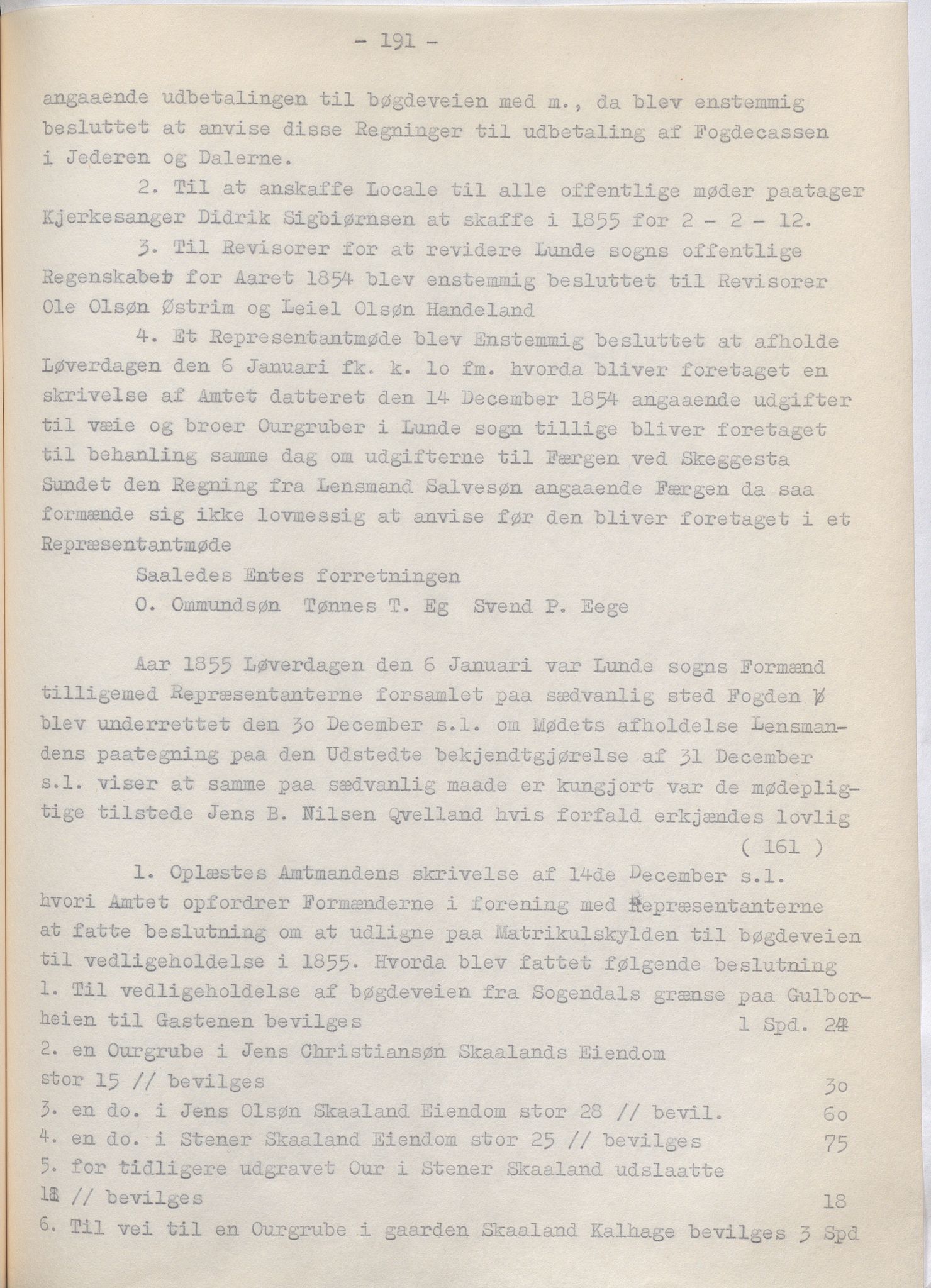 Lund kommune - Formannskapet/Formannskapskontoret, IKAR/K-101761/A/Aa/Aaa/L0002: Forhandlingsprotokoll, 1837-1865, p. 191