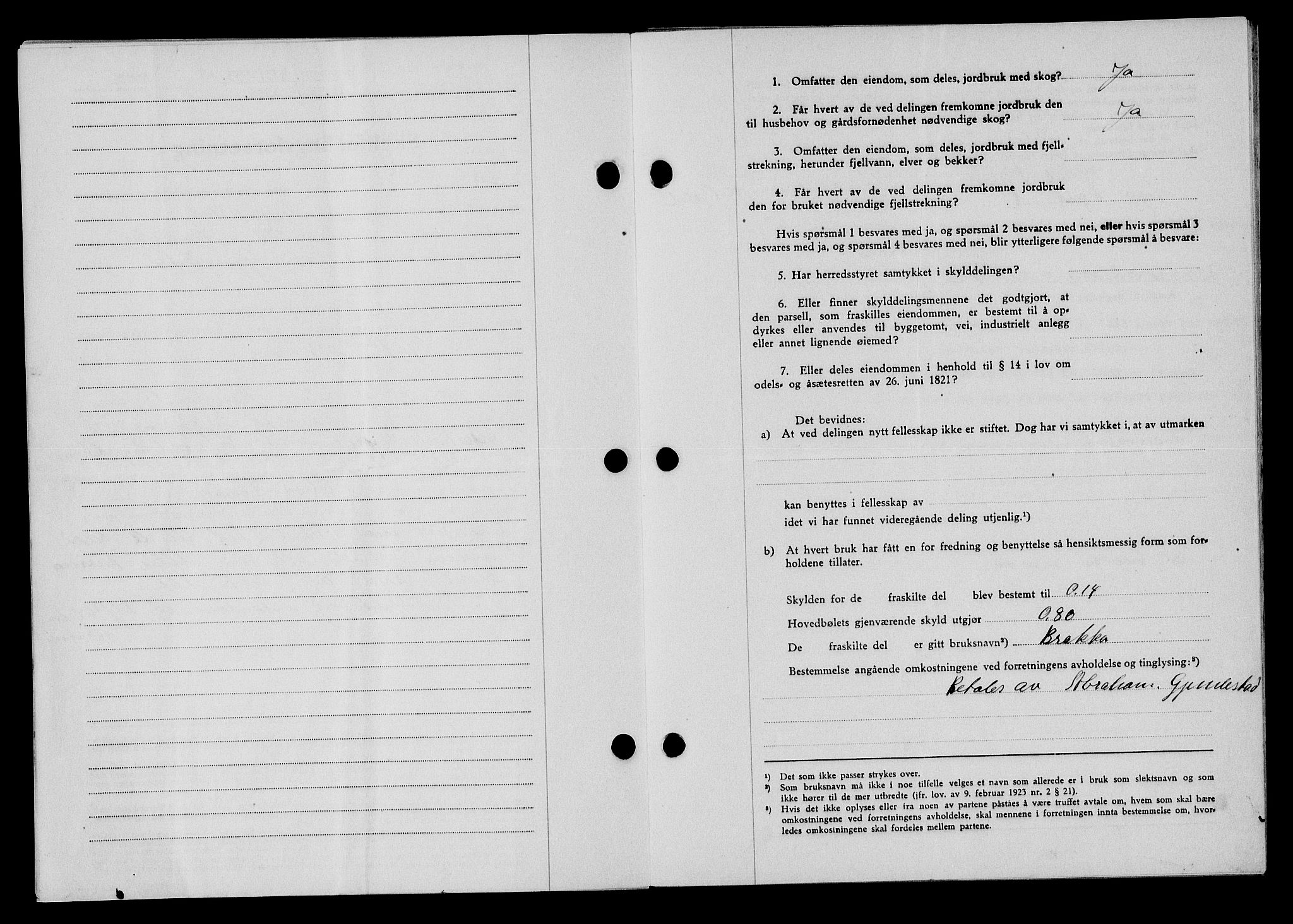 Flekkefjord sorenskriveri, SAK/1221-0001/G/Gb/Gba/L0058: Mortgage book no. A-6, 1942-1944, Diary no: : 475/1943