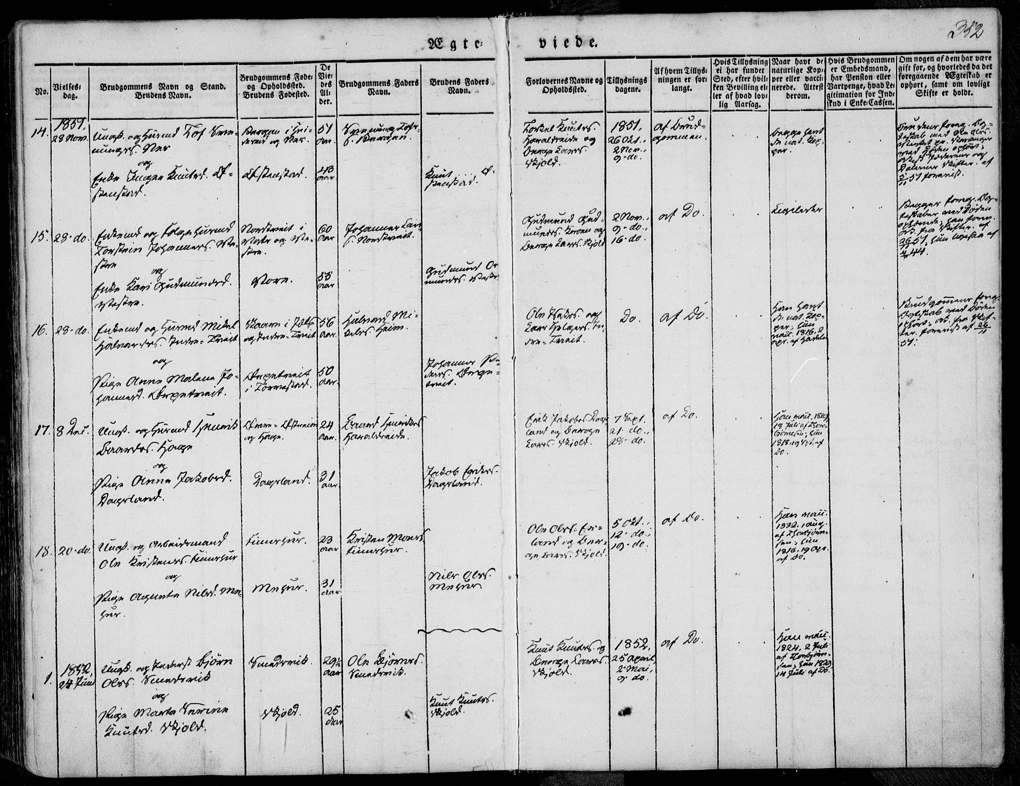 Skjold sokneprestkontor, SAST/A-101847/H/Ha/Haa/L0006: Parish register (official) no. A 6.1, 1835-1858, p. 352