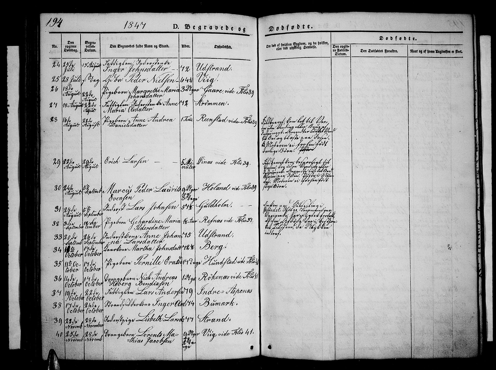 Kvæfjord sokneprestkontor, AV/SATØ-S-1323/G/Ga/Gab/L0002klokker: Parish register (copy) no. 2, 1841-1855, p. 194