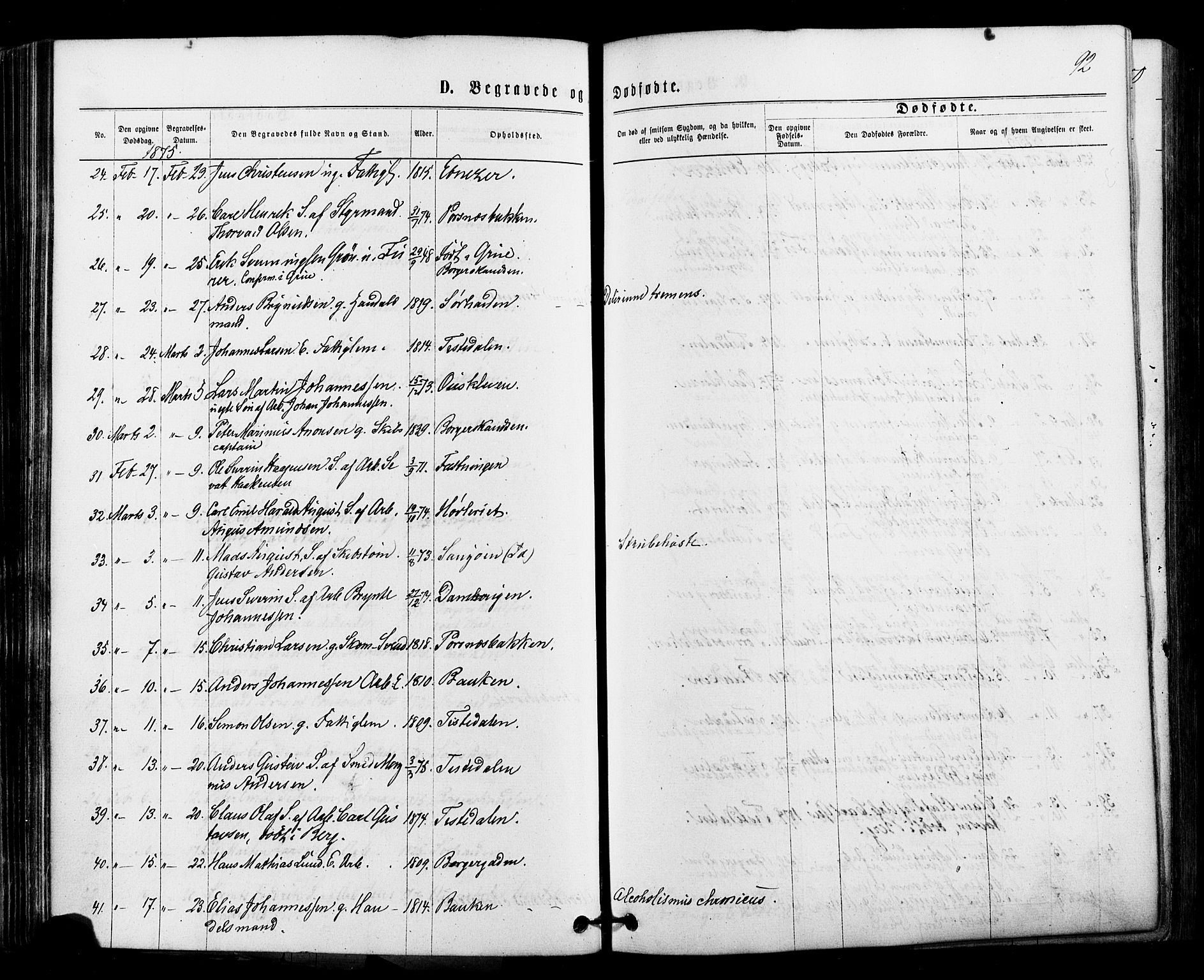 Halden prestekontor Kirkebøker, AV/SAO-A-10909/F/Fa/L0010: Parish register (official) no. I 10, 1866-1877, p. 92