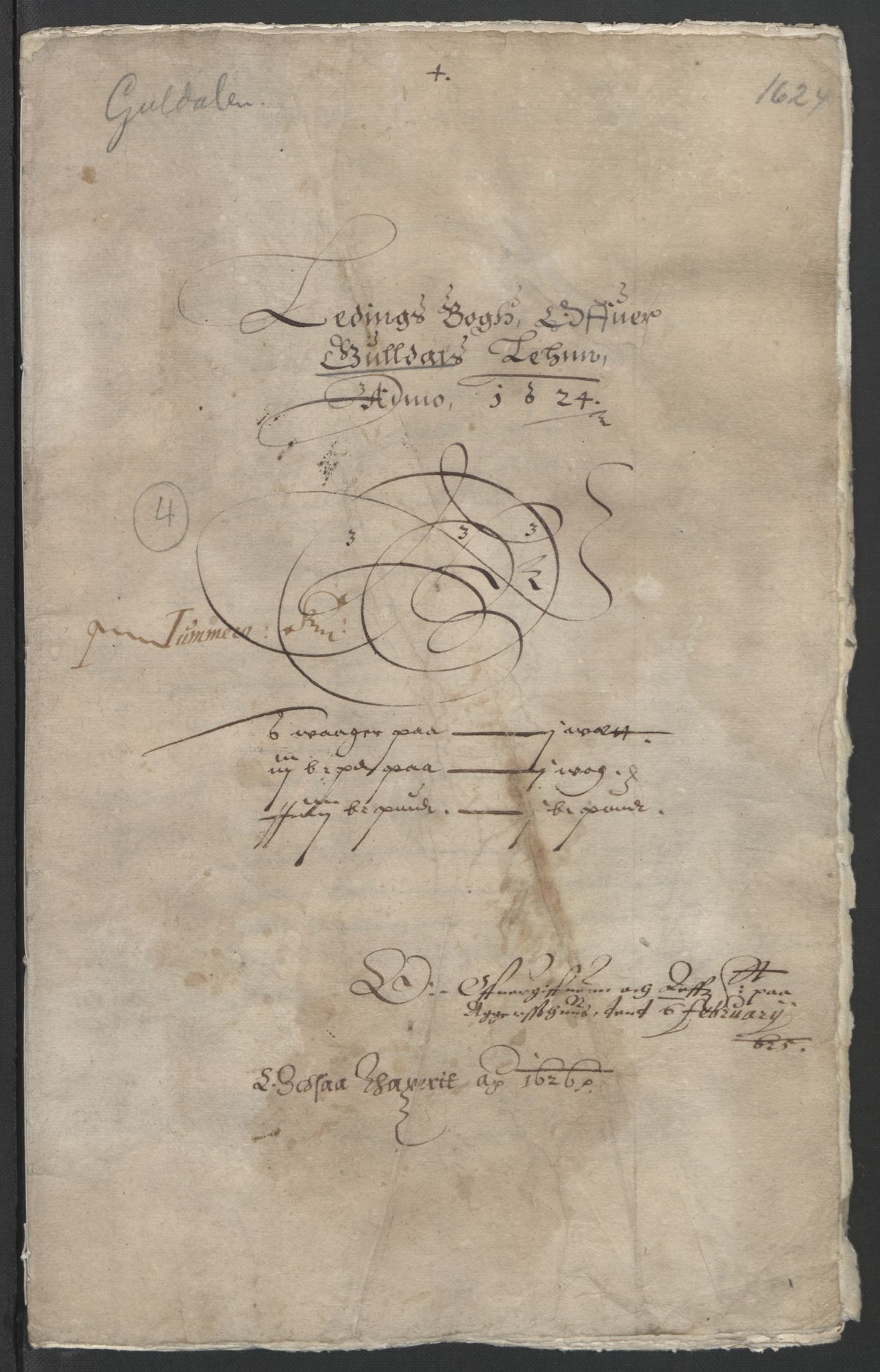 Stattholderembetet 1572-1771, RA/EA-2870/Ek/L0006/0001: Jordebøker til utlikning av garnisonsskatt 1624-1626: / Jordebøker for Trondheim len, 1624, p. 15