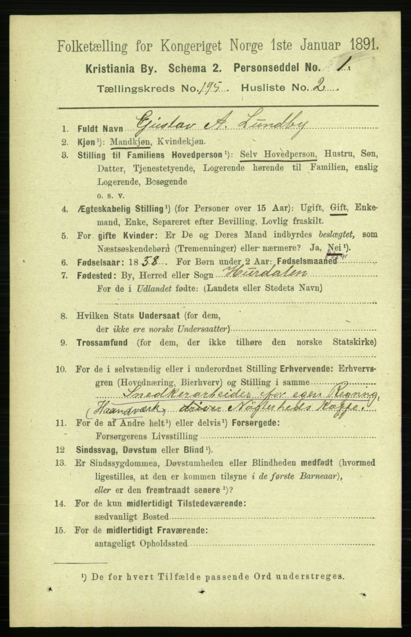 RA, 1891 census for 0301 Kristiania, 1891, p. 117505