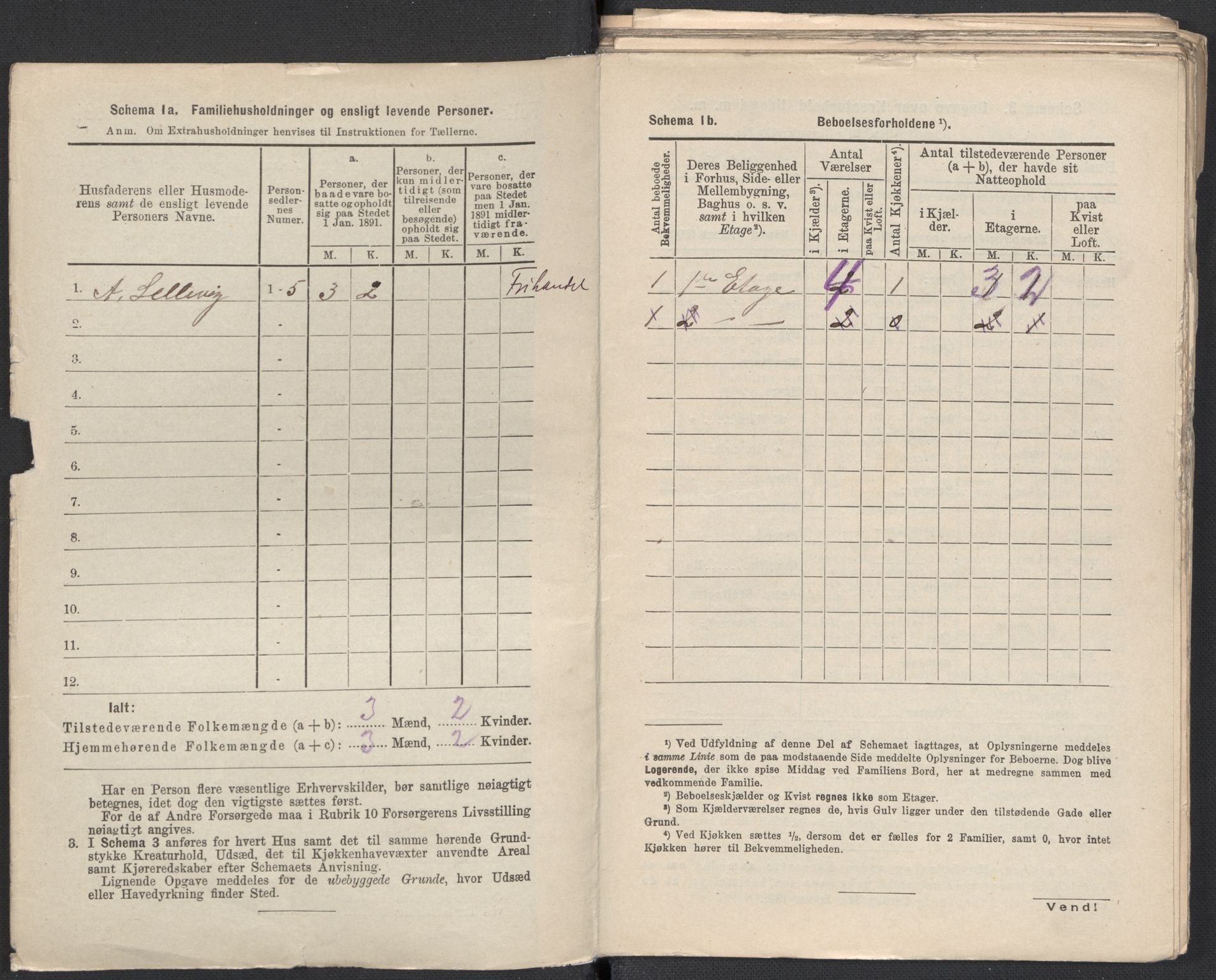 RA, 1891 Census for 1301 Bergen, 1891, p. 5173