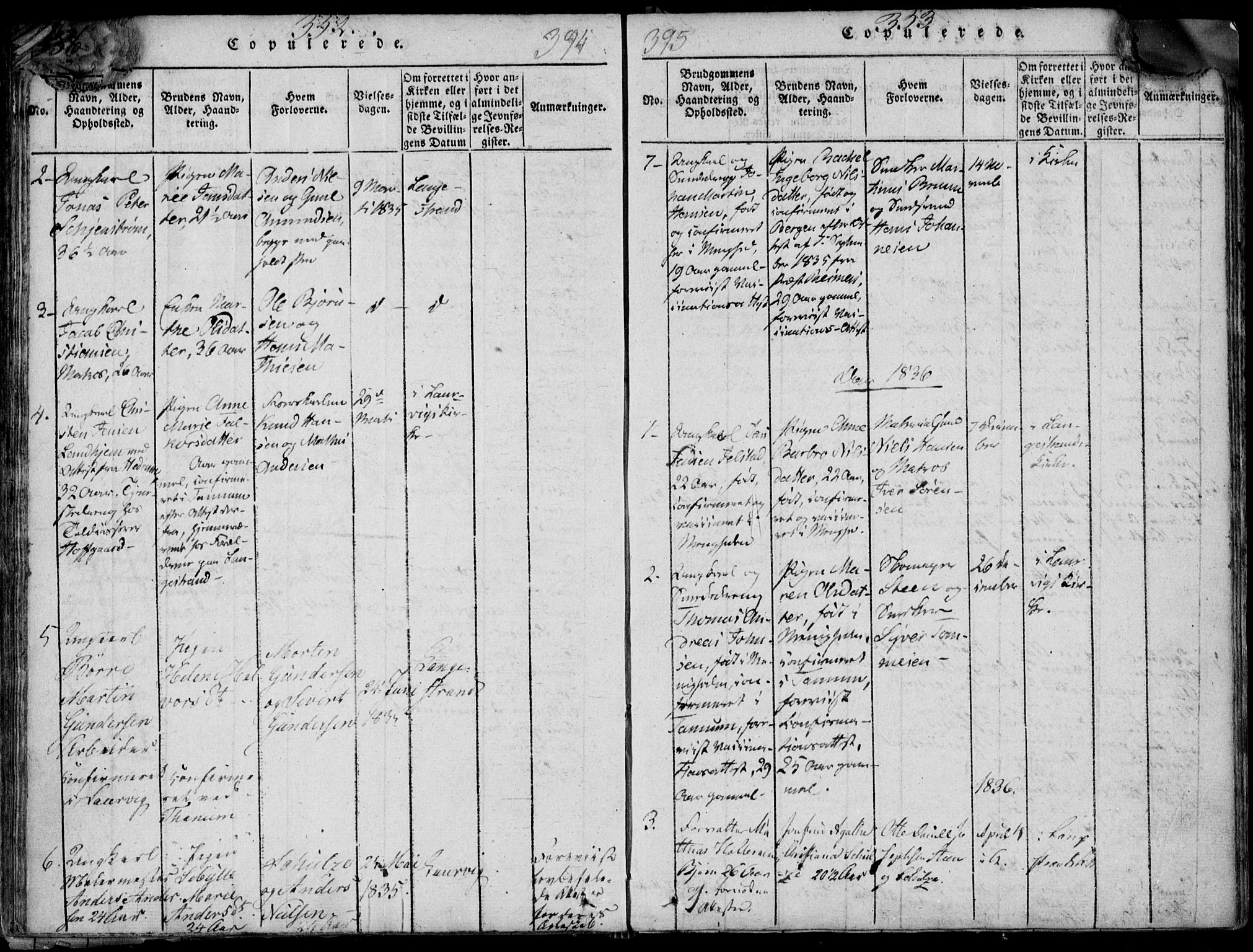 Larvik kirkebøker, SAKO/A-352/F/Fb/L0002: Parish register (official) no. II 2, 1818-1842, p. 352-353