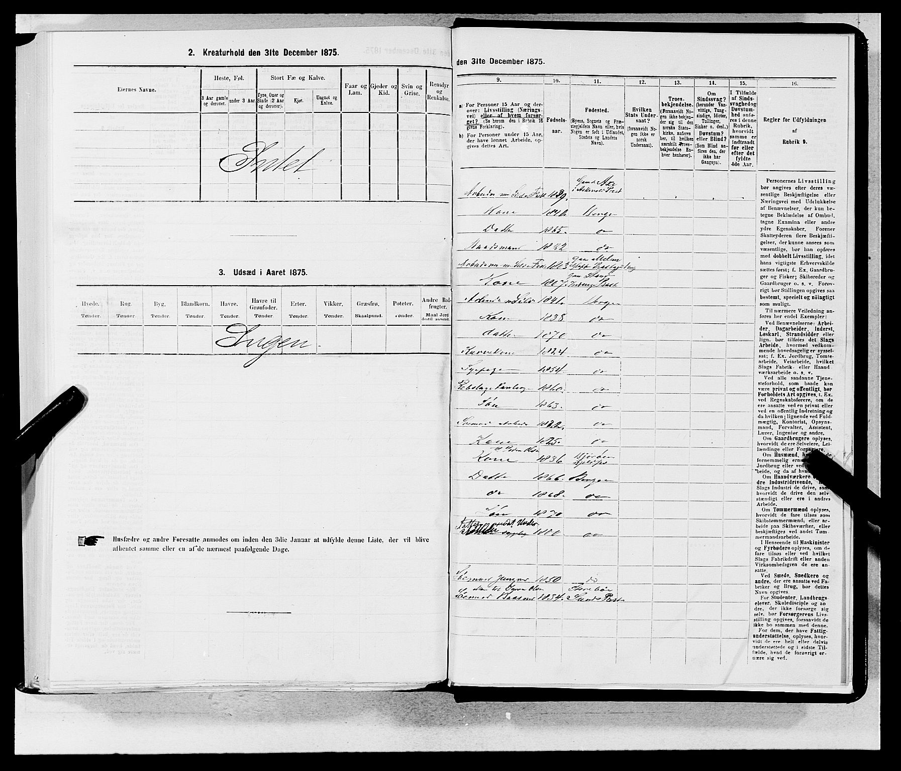 SAB, 1875 census for 1301 Bergen, 1875, p. 361