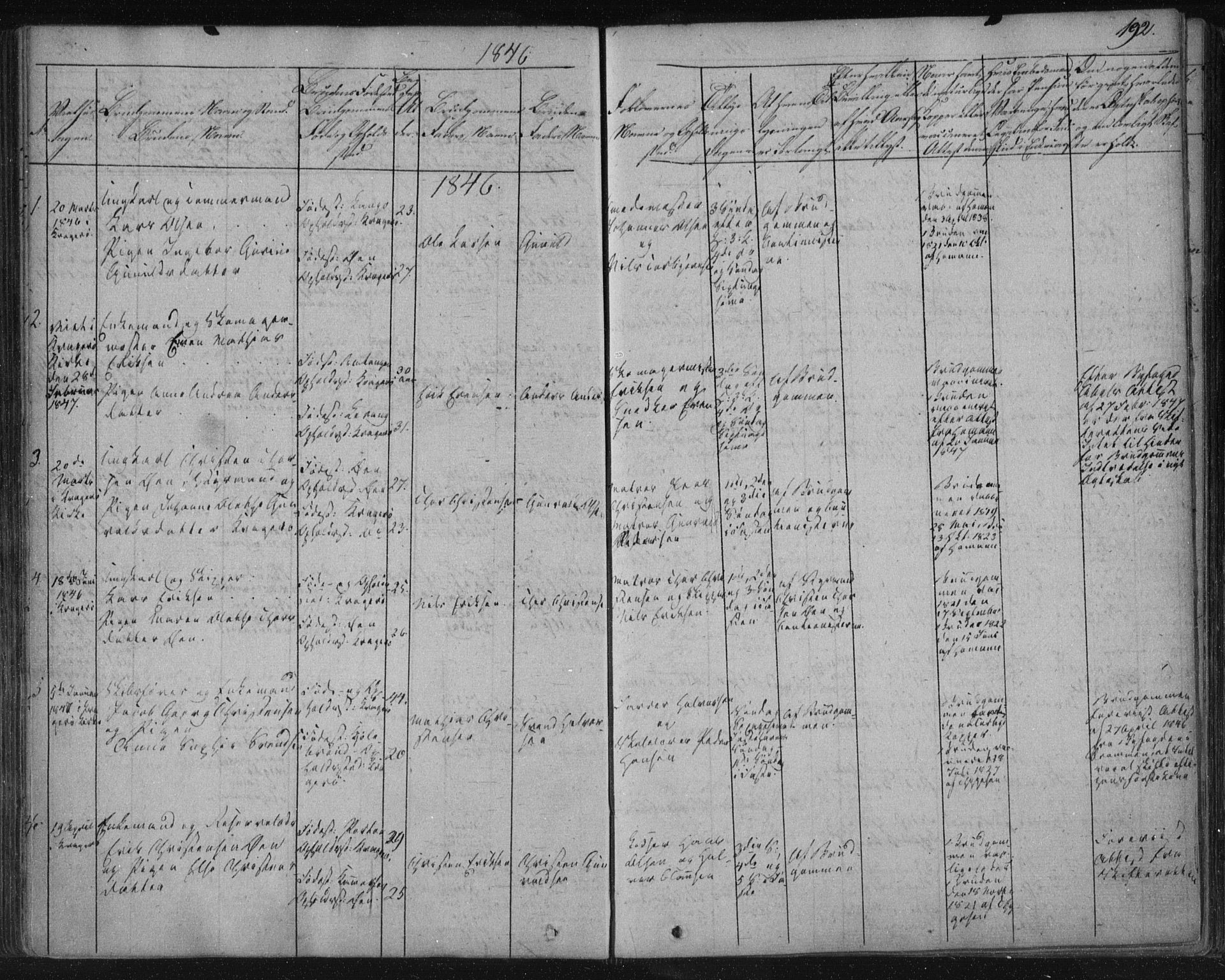 Kragerø kirkebøker, SAKO/A-278/F/Fa/L0005: Parish register (official) no. 5, 1832-1847, p. 192