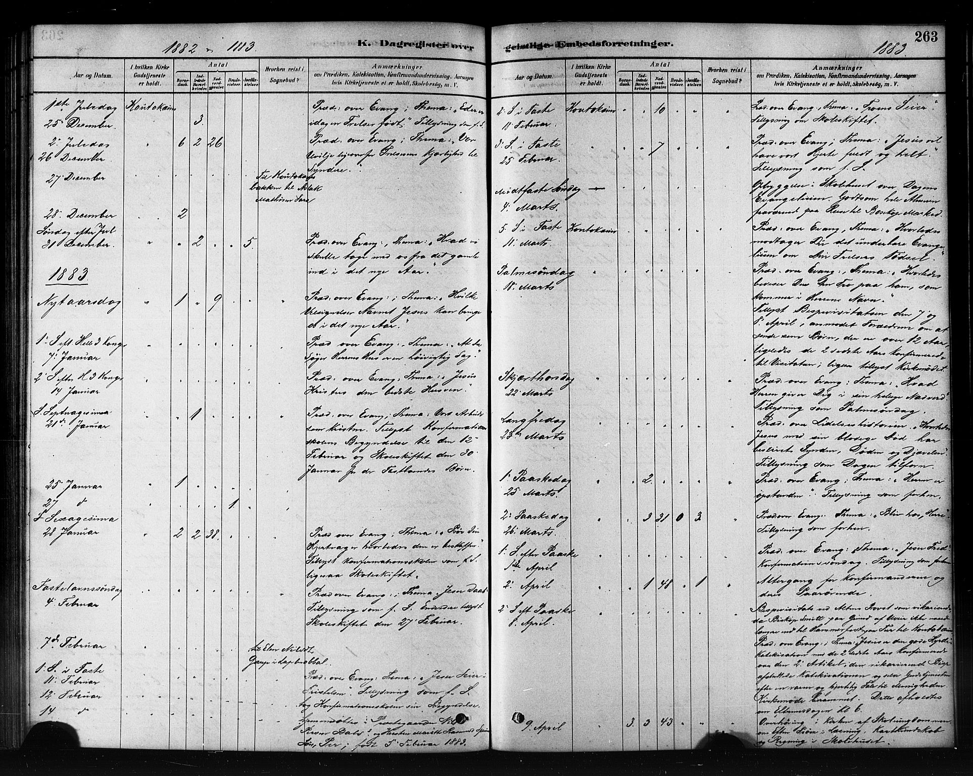 Kautokeino sokneprestembete, AV/SATØ-S-1340/H/Hb/L0002.klokk: Parish register (copy) no. 2, 1877-1896, p. 263