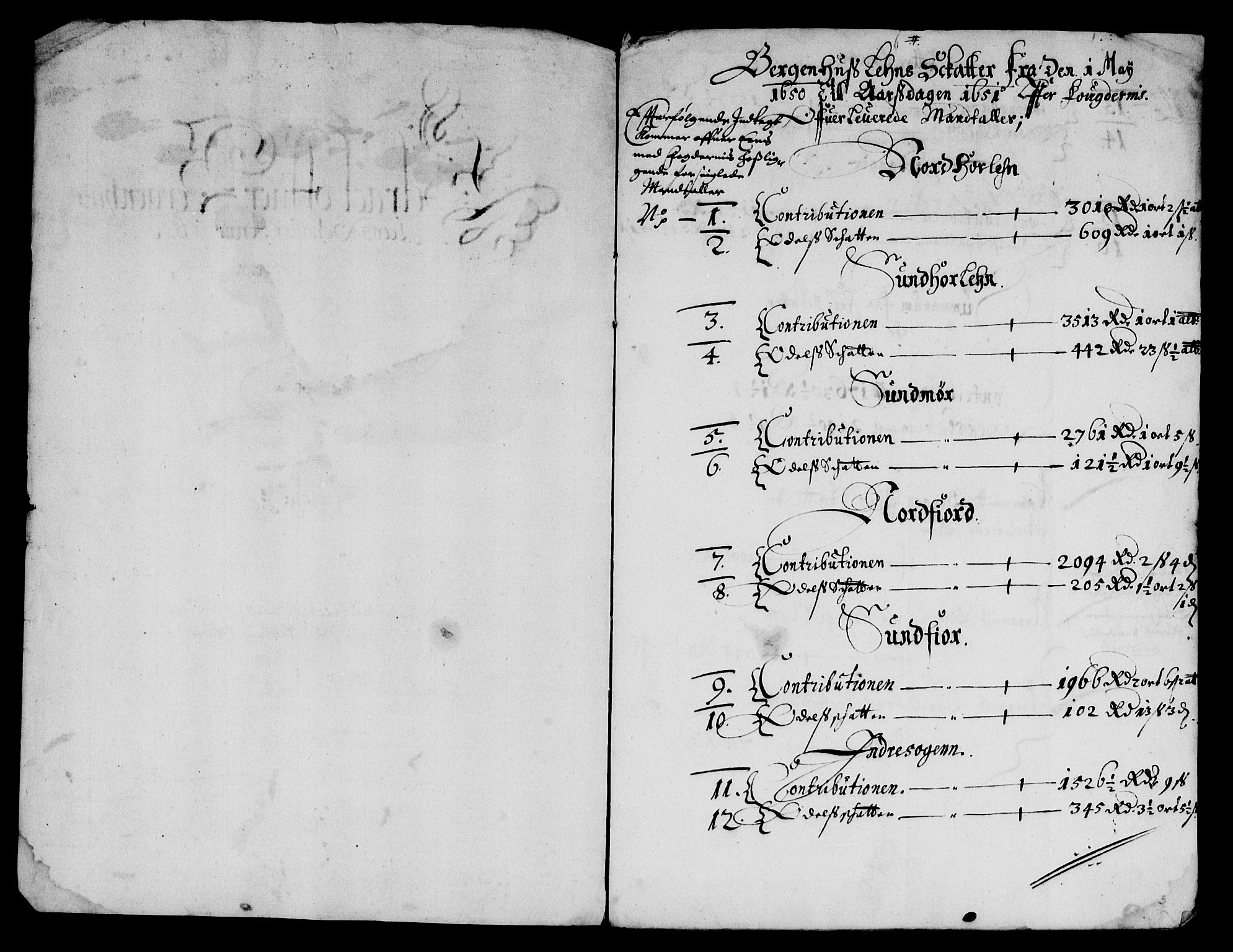 Rentekammeret inntil 1814, Reviderte regnskaper, Lensregnskaper, AV/RA-EA-5023/R/Rb/Rbt/L0119: Bergenhus len, 1650-1652