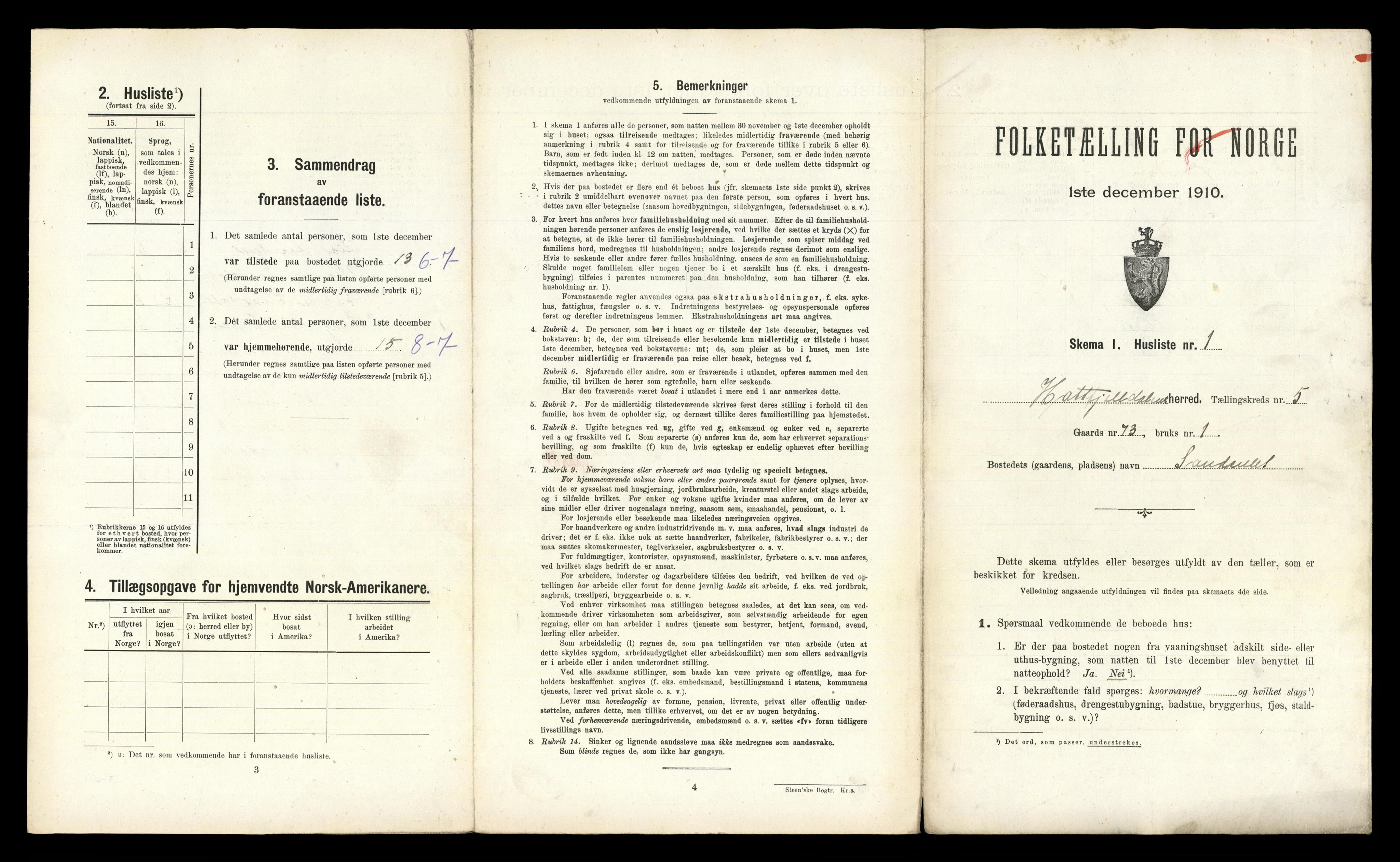 RA, 1910 census for Hattfjelldal, 1910, p. 245