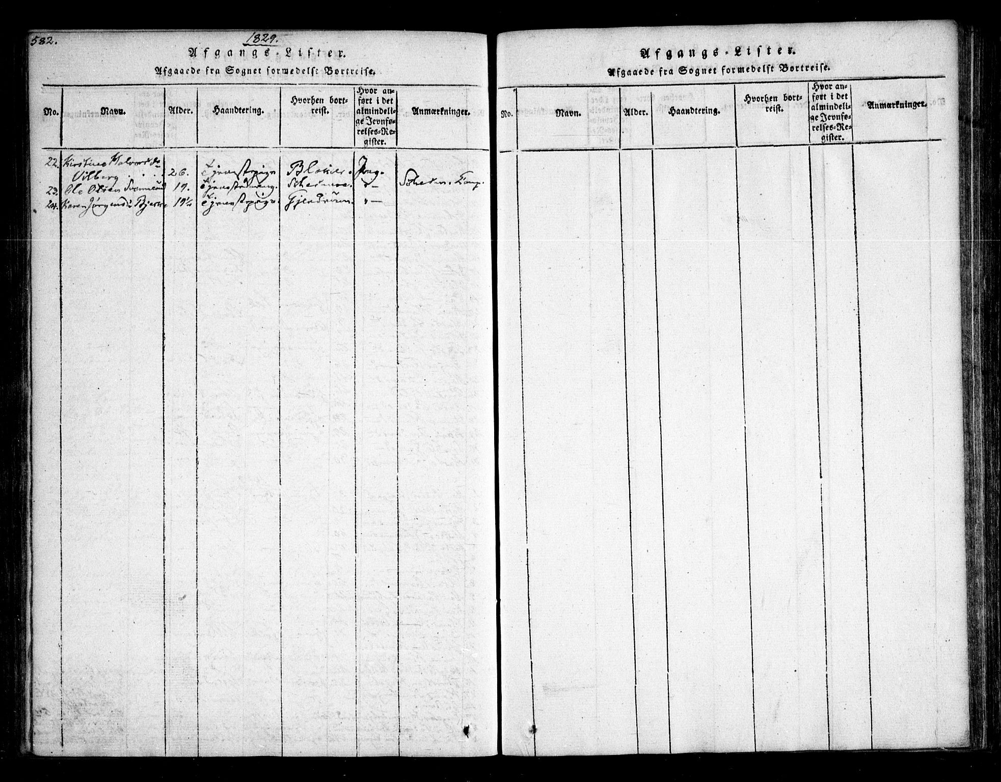 Sørum prestekontor Kirkebøker, AV/SAO-A-10303/F/Fa/L0003: Parish register (official) no. I 3, 1814-1829, p. 582-583