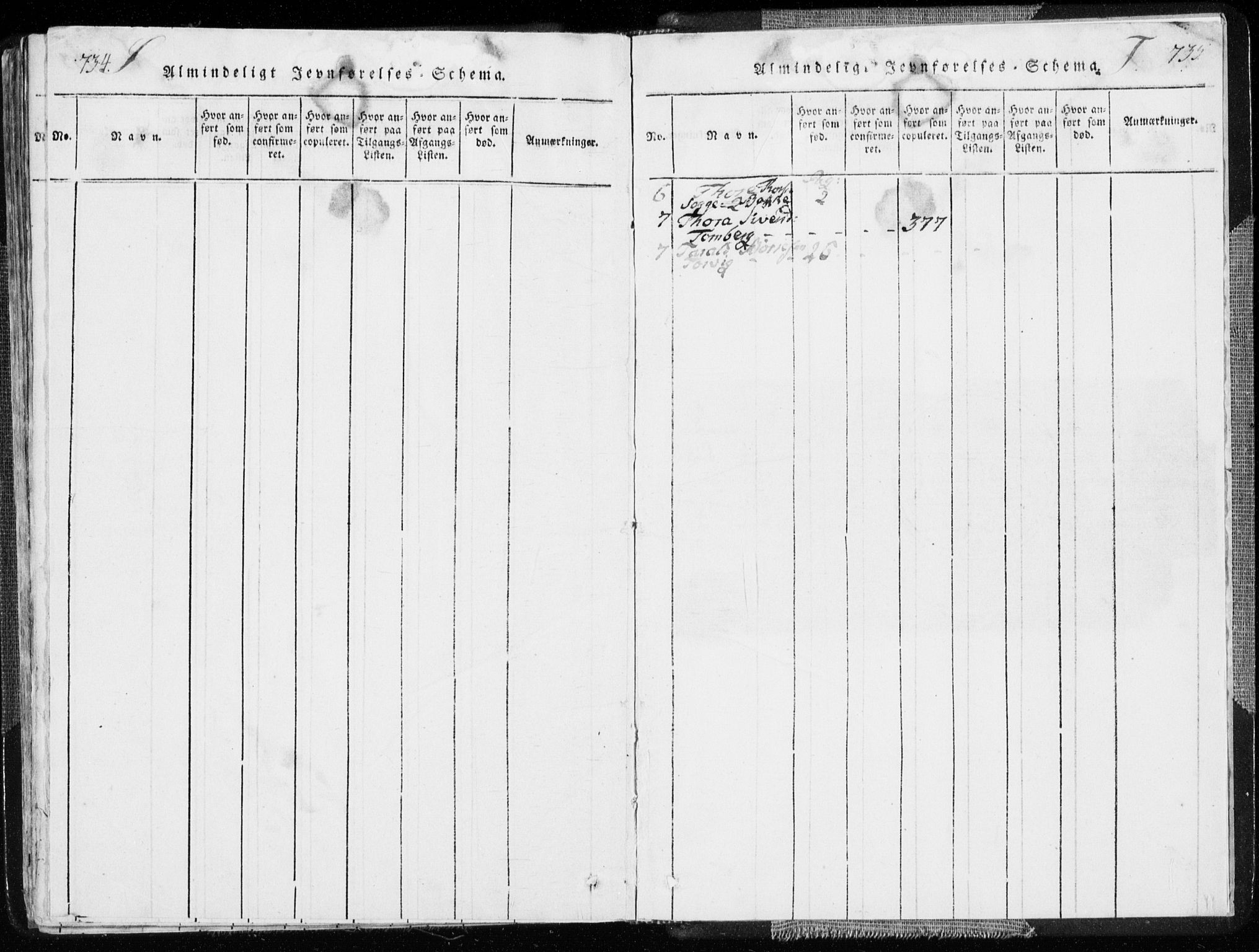 Ministerialprotokoller, klokkerbøker og fødselsregistre - Møre og Romsdal, AV/SAT-A-1454/544/L0571: Parish register (official) no. 544A04, 1818-1853, p. 734-735