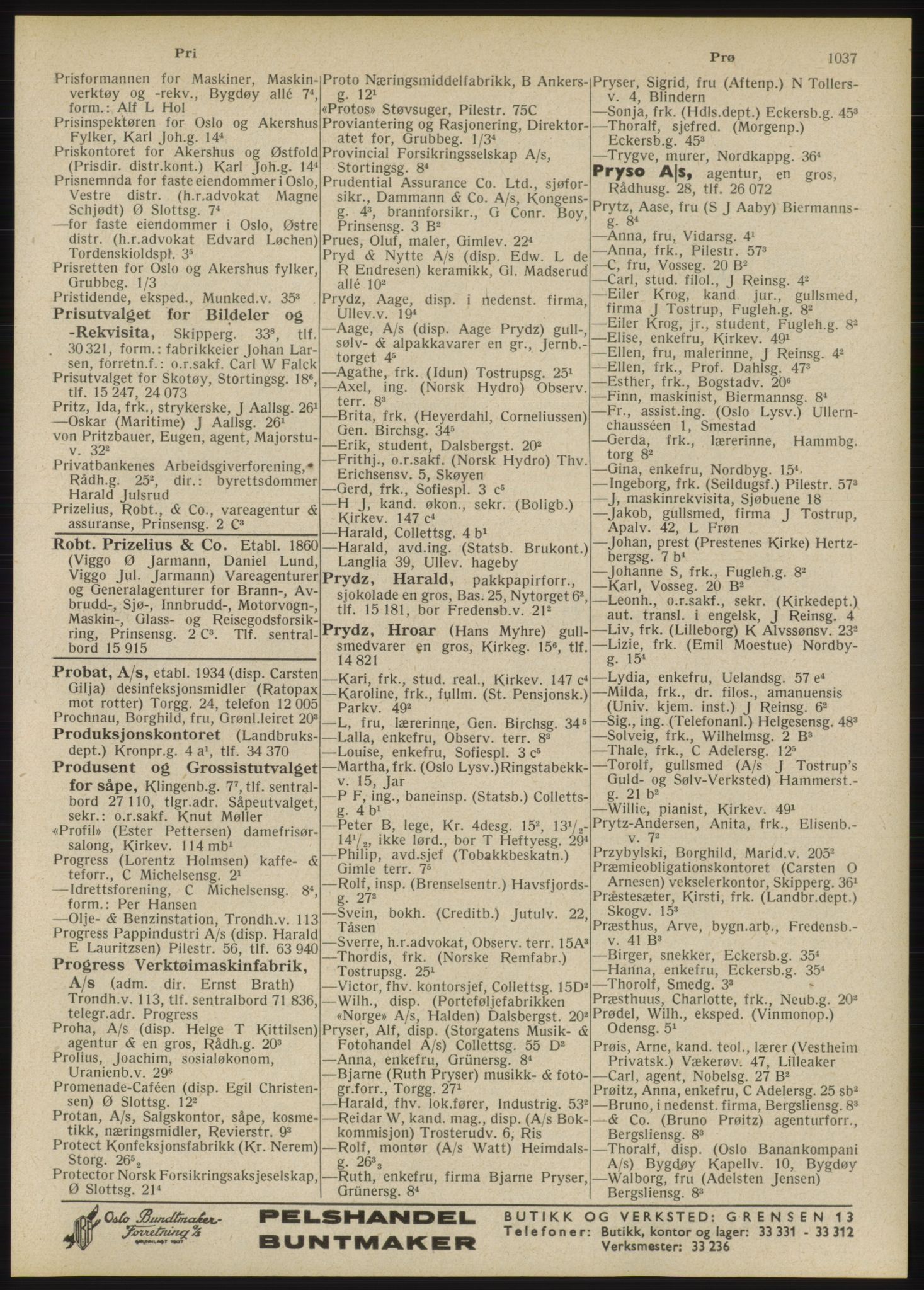 Kristiania/Oslo adressebok, PUBL/-, 1946, p. 1037
