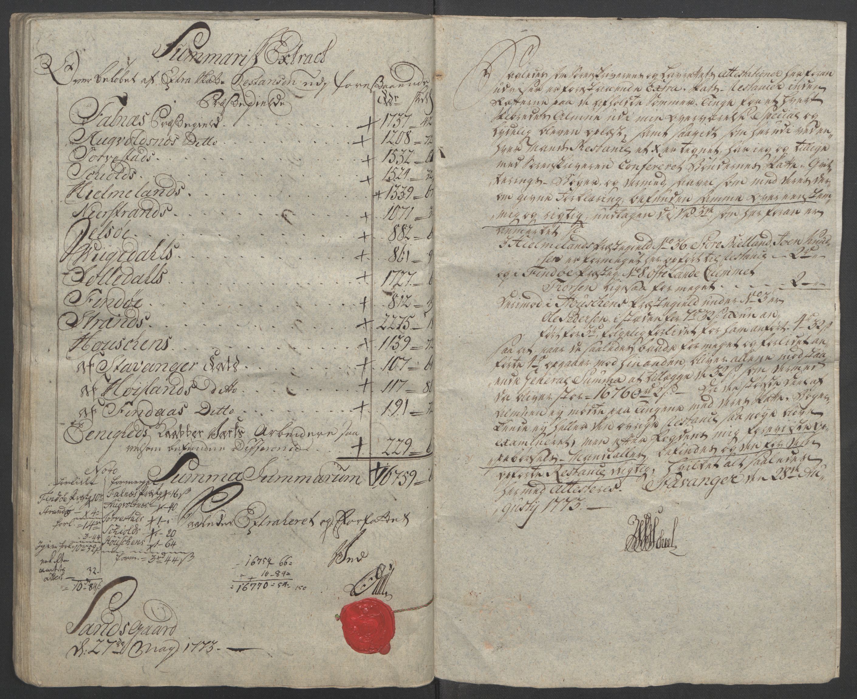 Rentekammeret inntil 1814, Reviderte regnskaper, Fogderegnskap, AV/RA-EA-4092/R47/L2972: Ekstraskatten Ryfylke, 1762-1780, p. 356