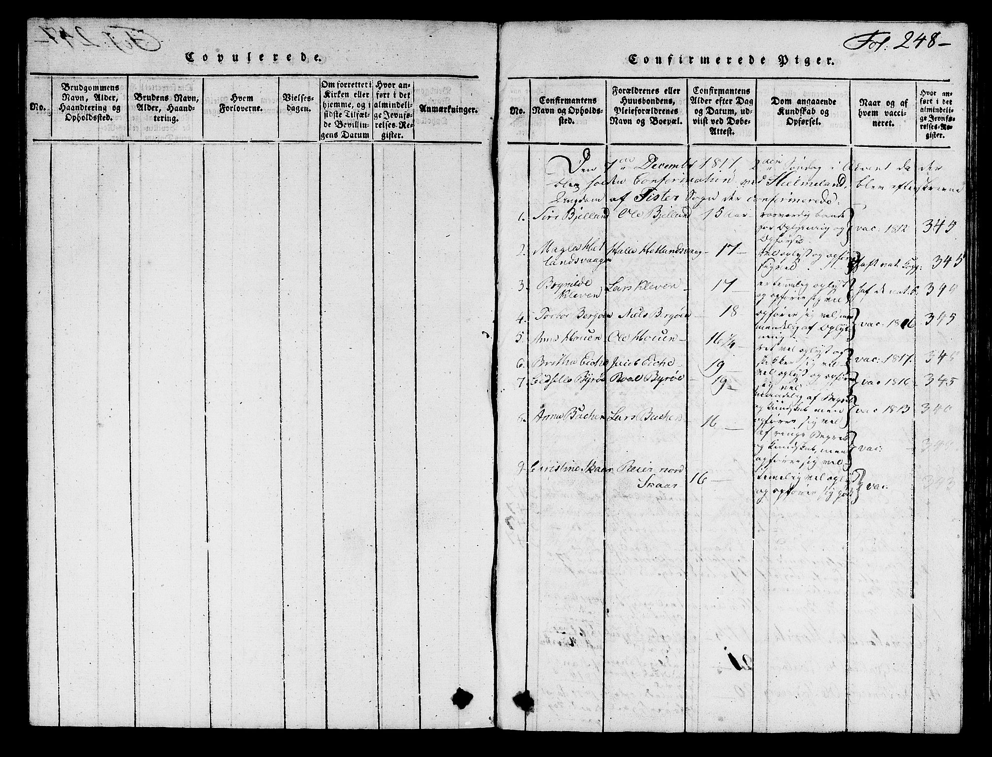 Hjelmeland sokneprestkontor, AV/SAST-A-101843/01/V/L0003: Parish register (copy) no. B 3, 1816-1841, p. 248