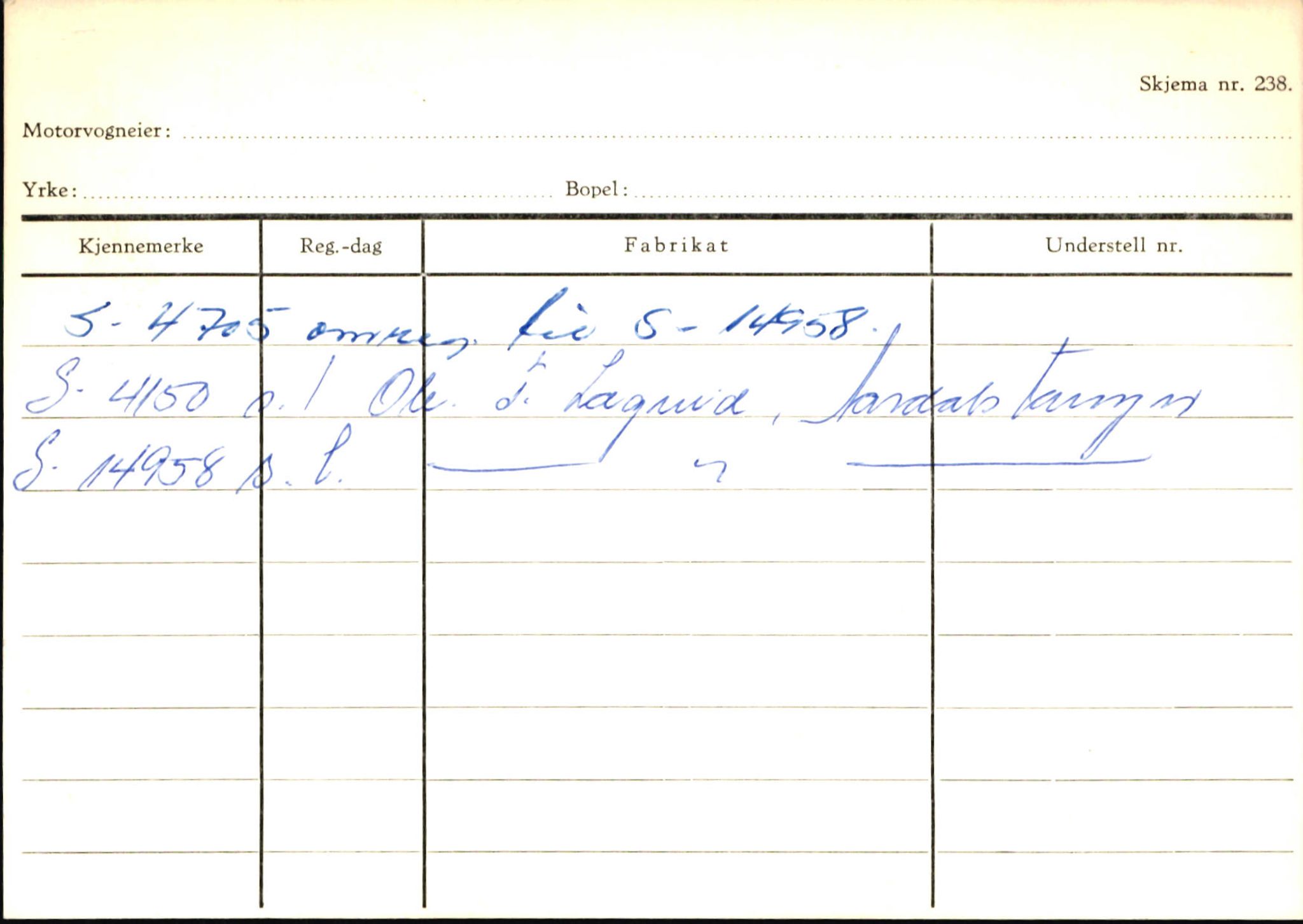 Statens vegvesen, Sogn og Fjordane vegkontor, AV/SAB-A-5301/4/F/L0145: Registerkort Vågsøy S-Å. Årdal I-P, 1945-1975, p. 1580